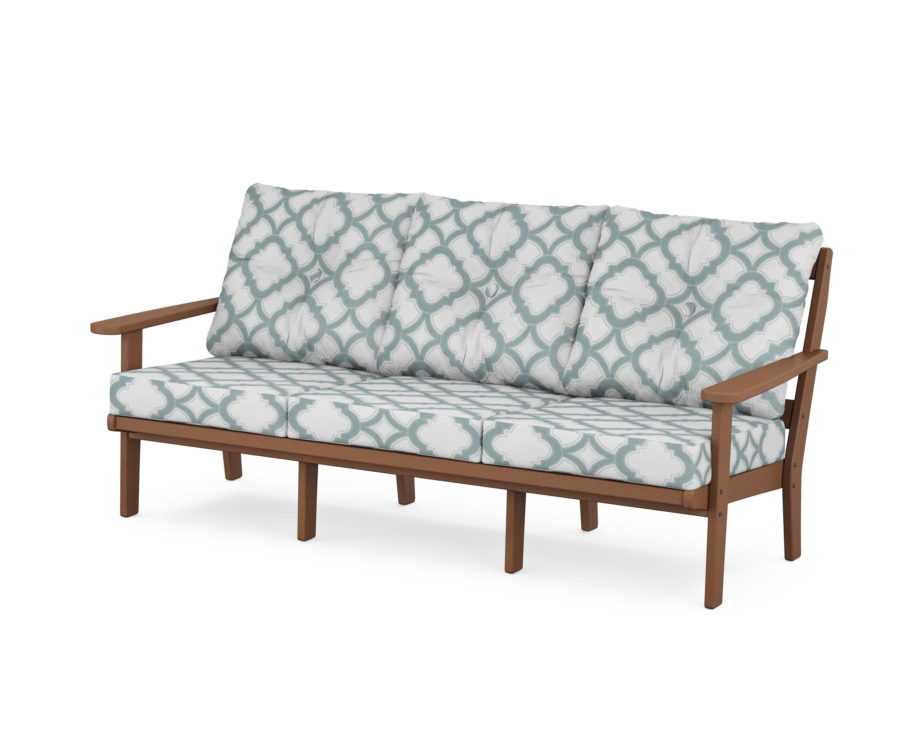 Cape Cod Deep Seating Sofa in Tree House / Trellis Glacier Spa