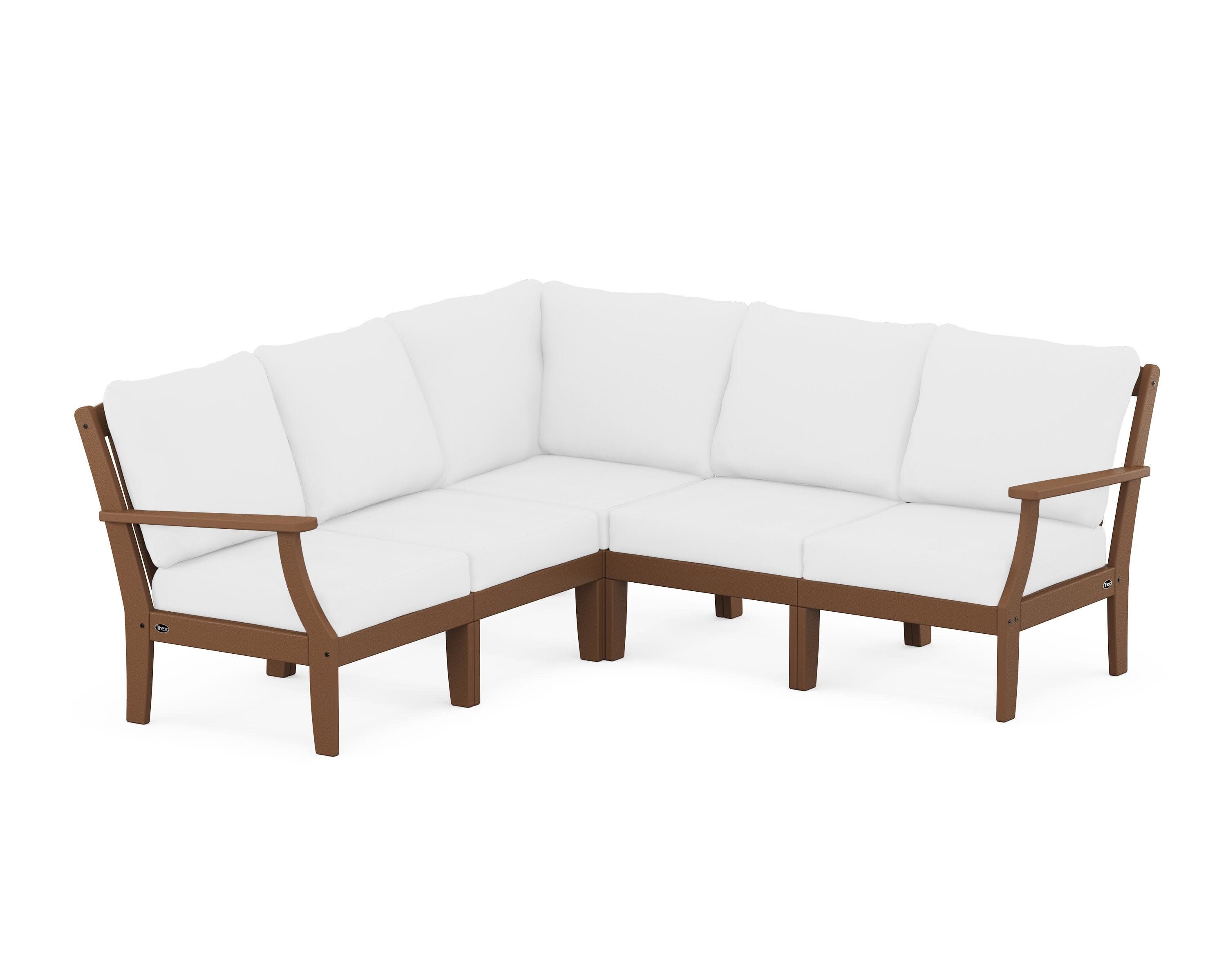 Yacht Club Modular 5-Piece Deep Seating Set in Tree House / Natural