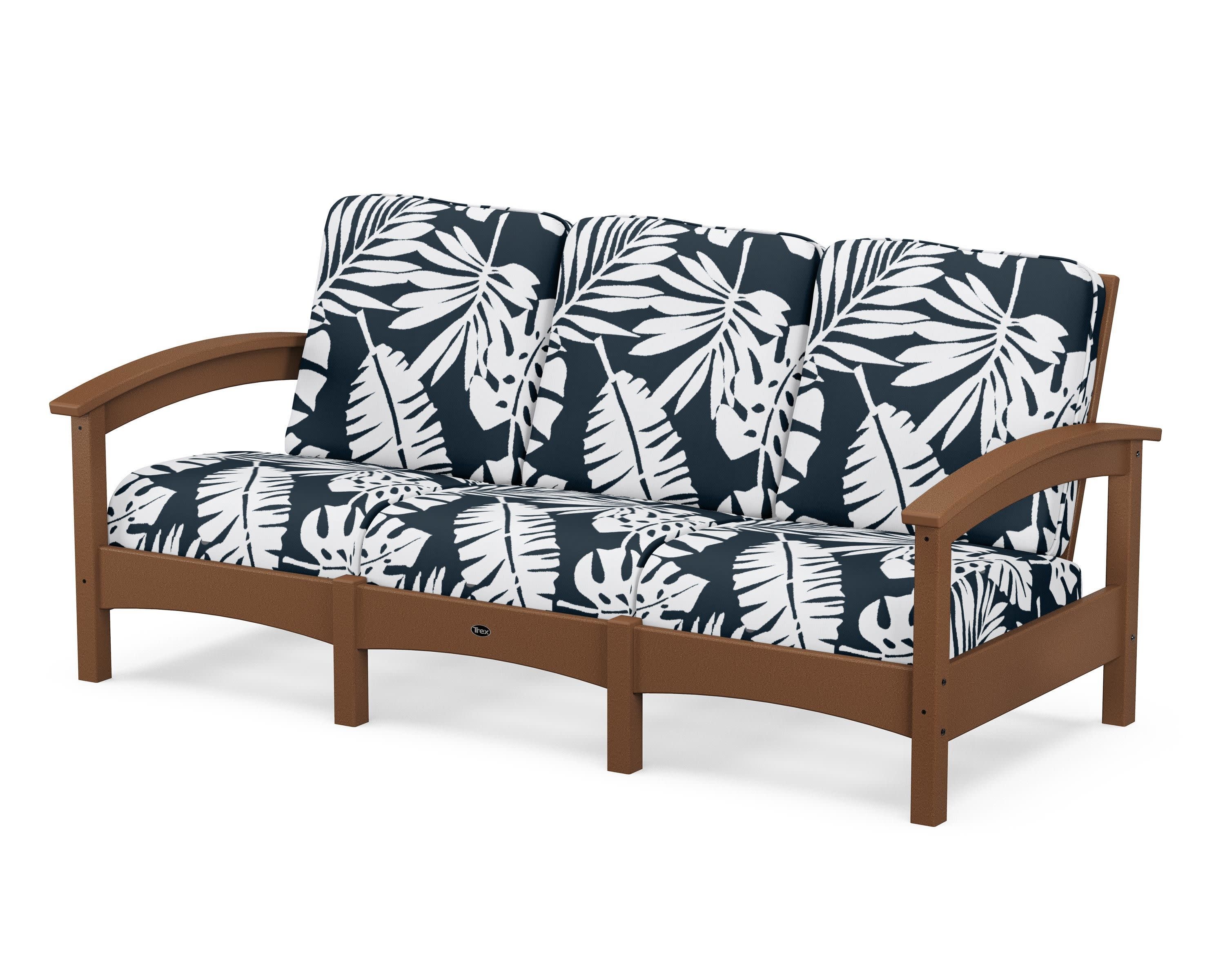 Rockport Club Sofa in Tree House / Leaf Marine Indigo