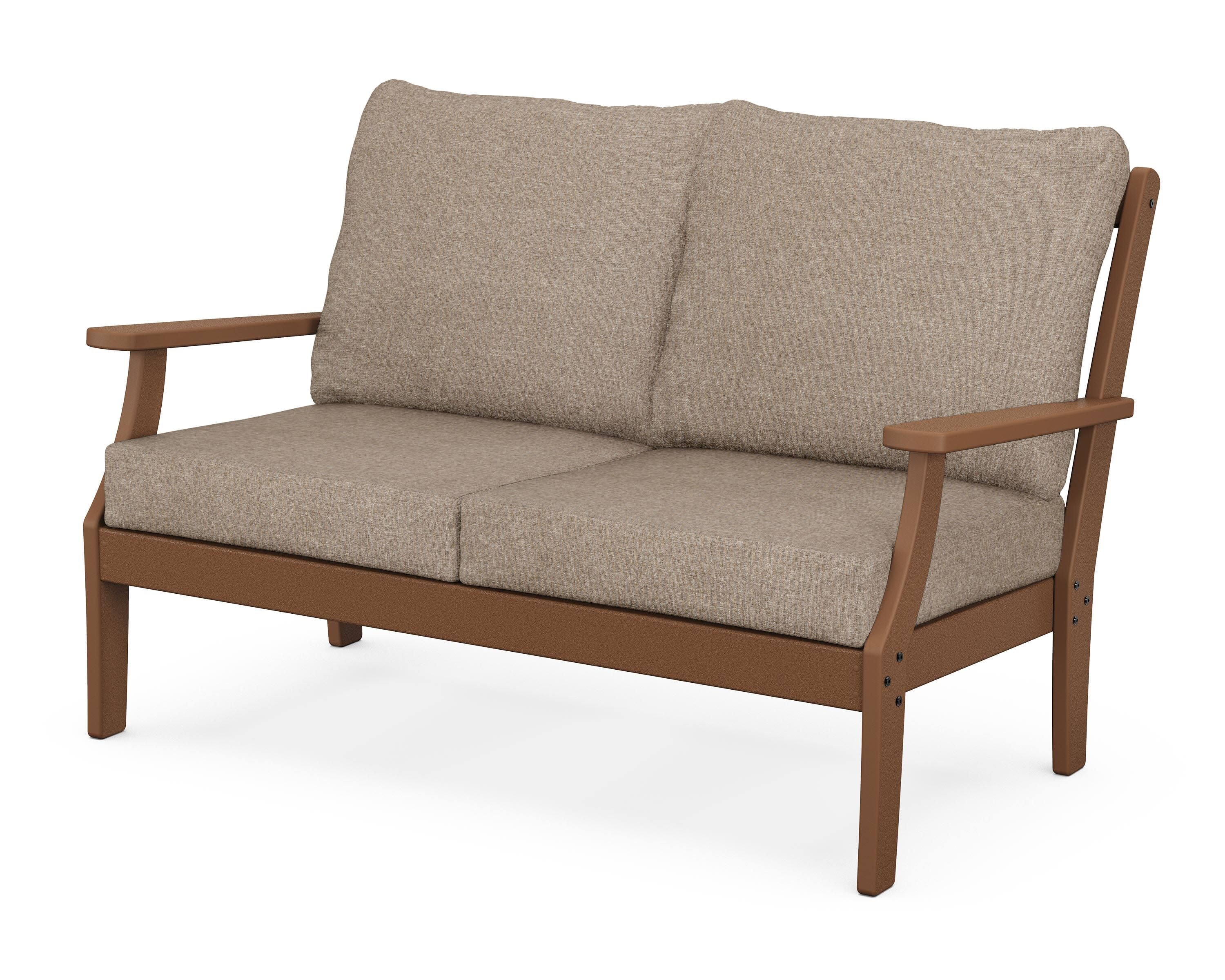 Yacht Club Deep Seating Loveseat in Tree House / Spiced Burlap