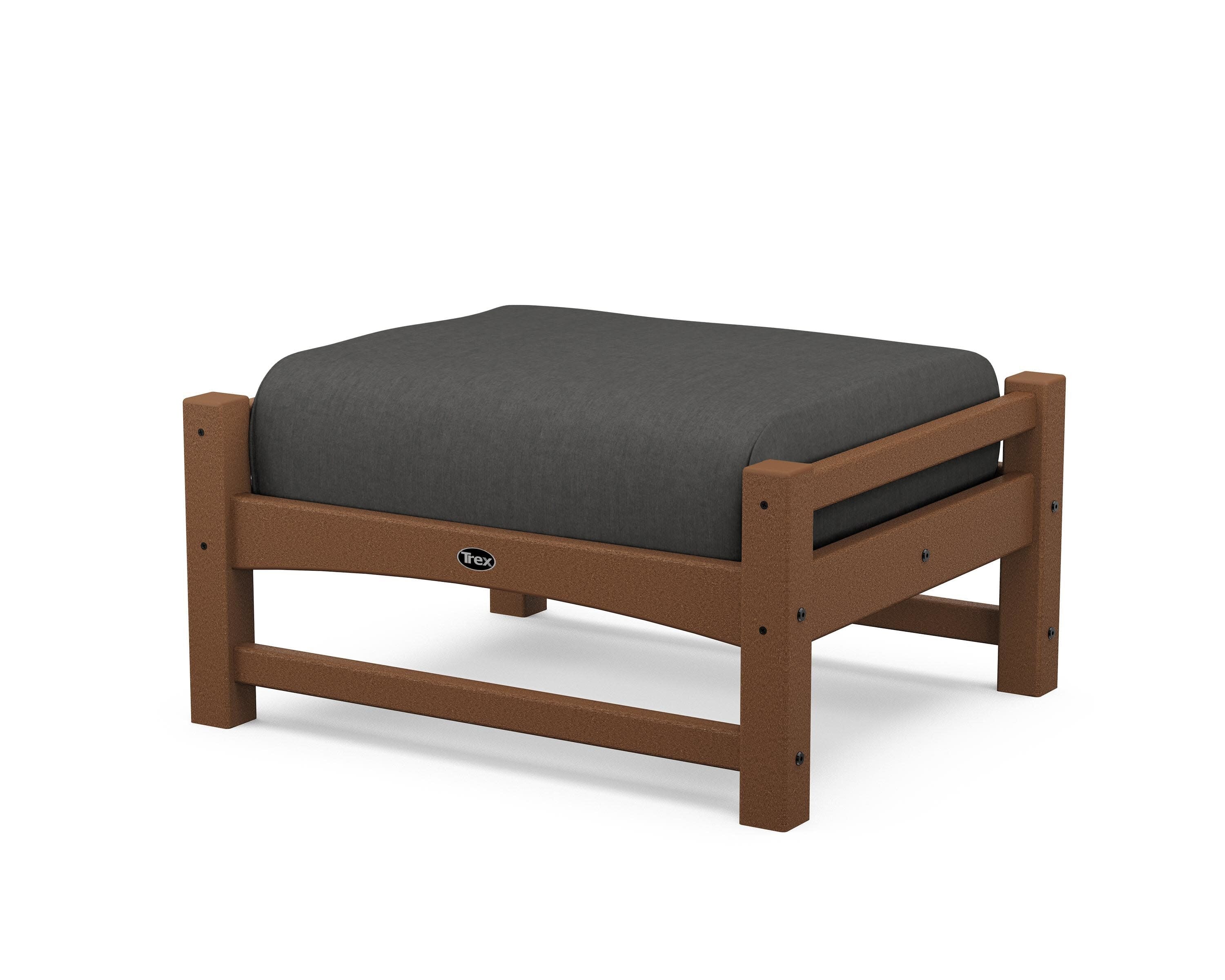 Rockport Club Ottoman in Tree House / Spectrum Carbon