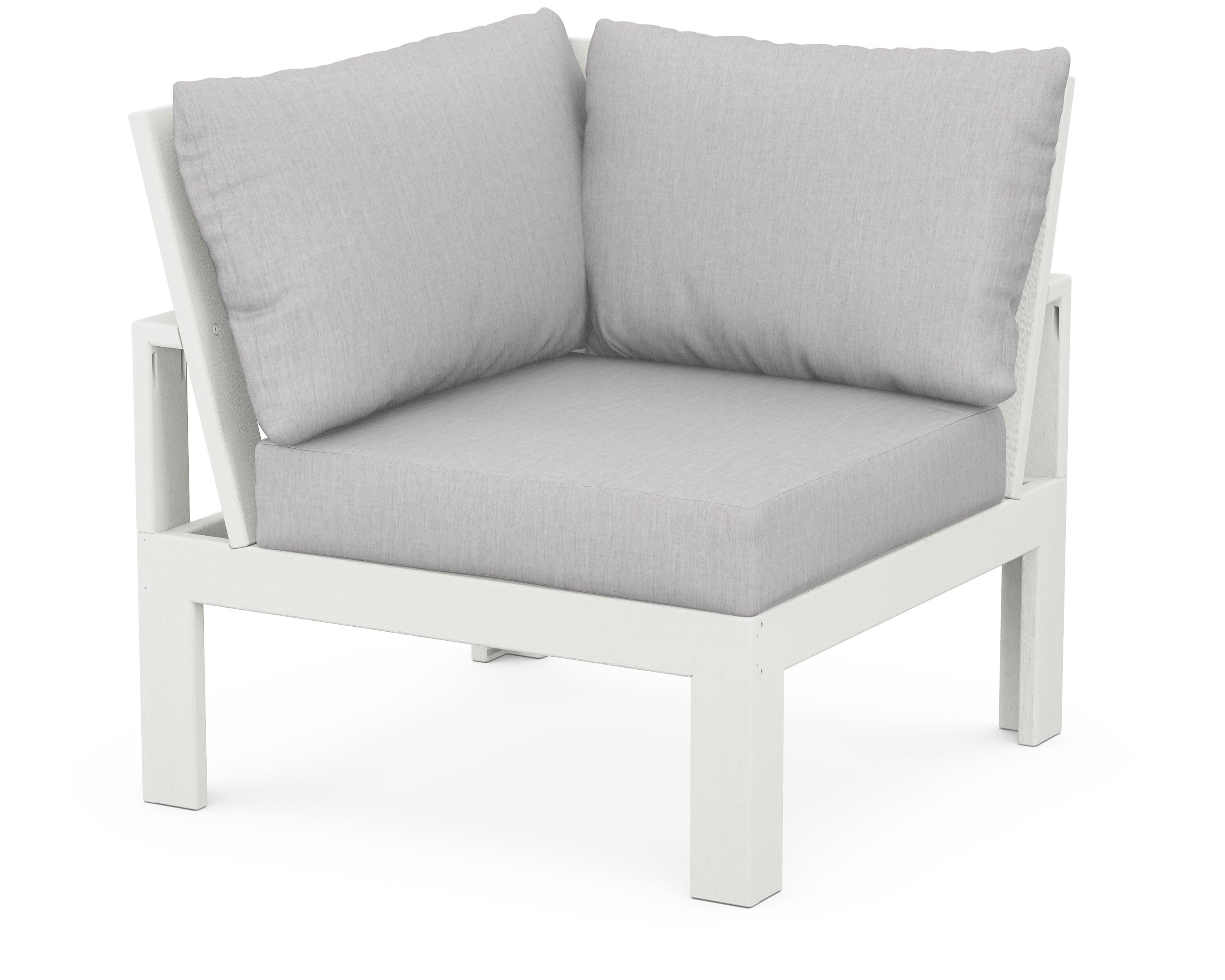 Modular Corner Chair in Vintage White / Granite