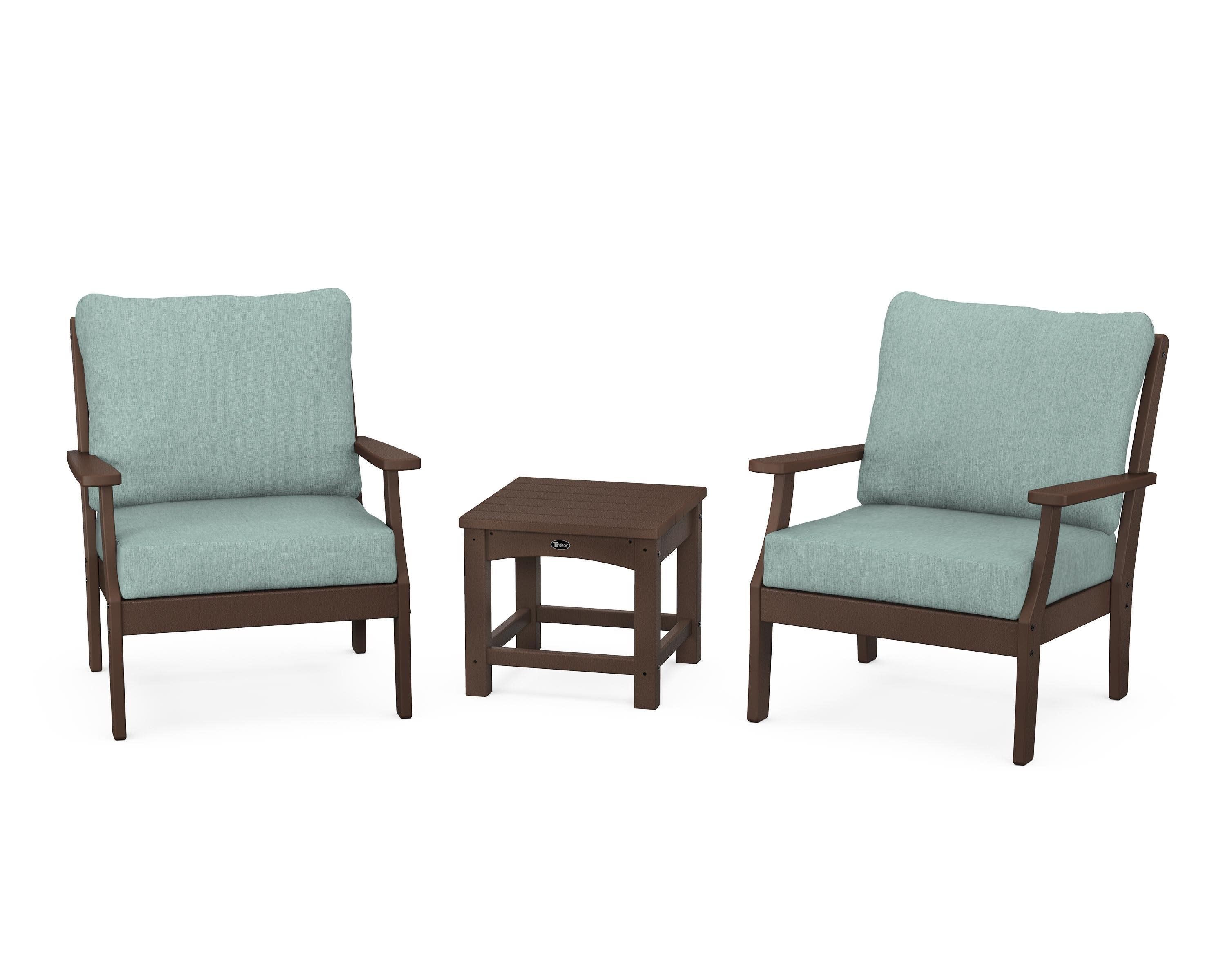 Yacht Club 3-Piece Deep Seating Set in Vintage Lantern / Glacier Spa