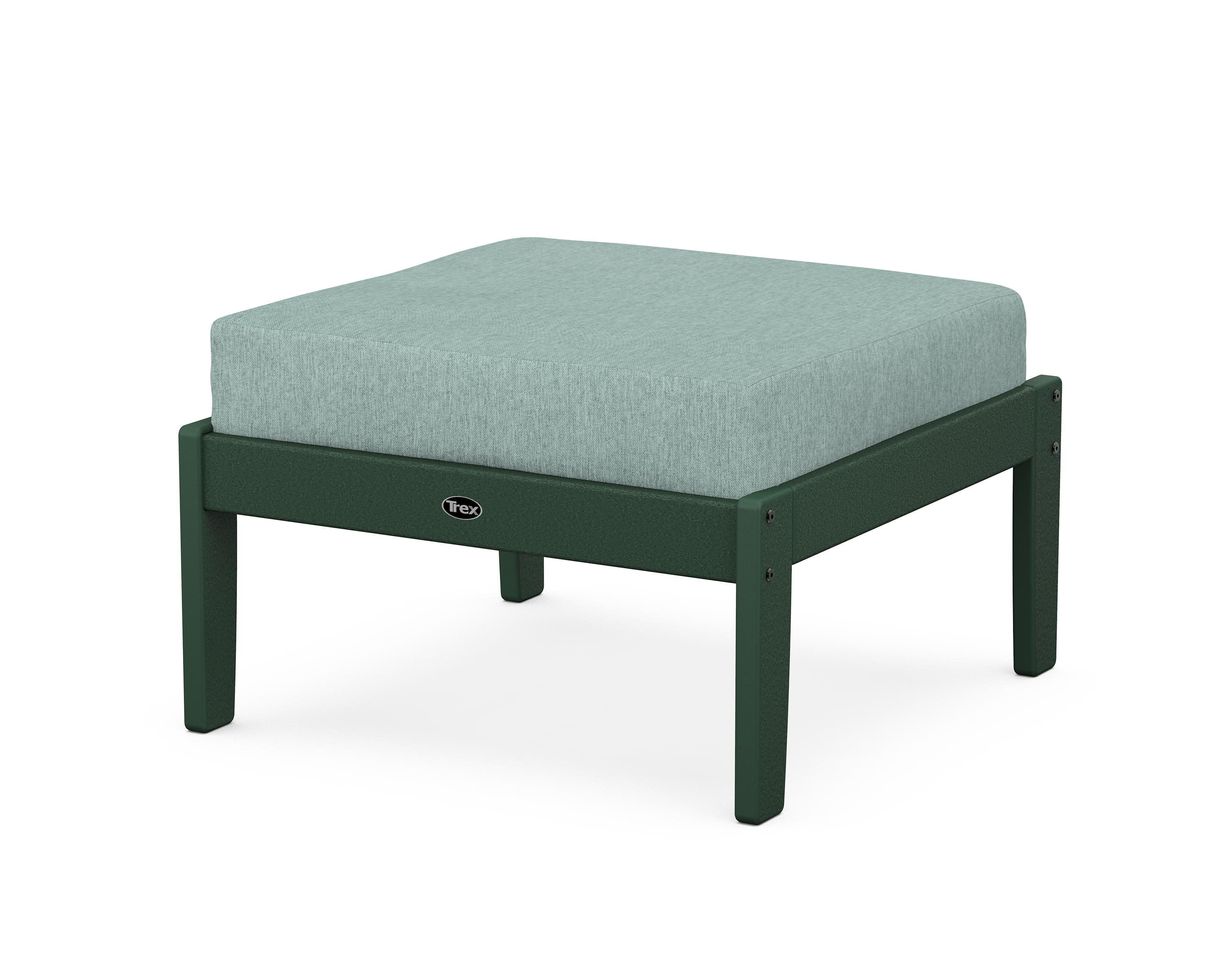 Yacht Club Deep Seating Ottoman in Rainforest Canopy / Glacier Spa