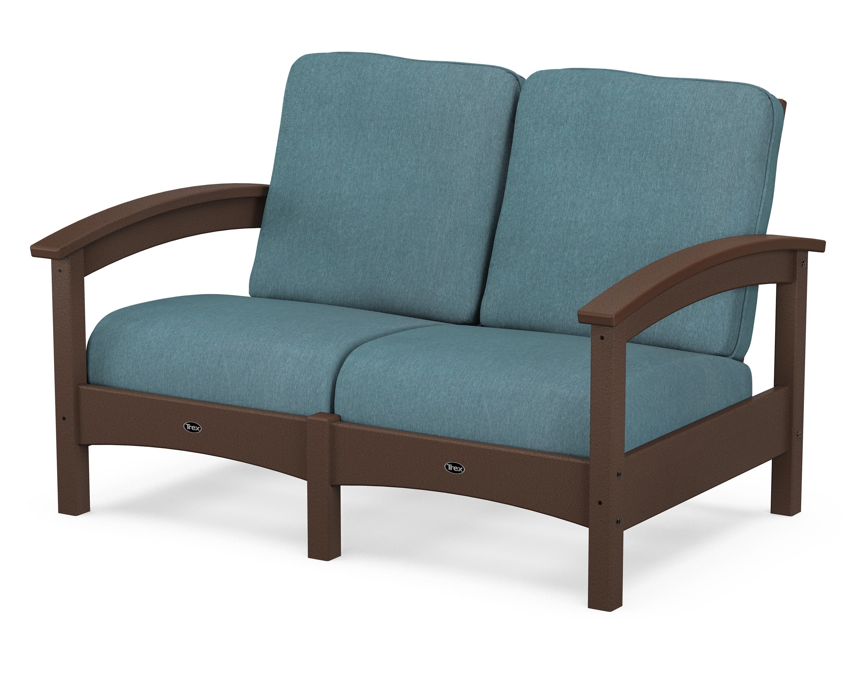 Rockport Club Loveseat in Vintage Lantern / Ocean Teal