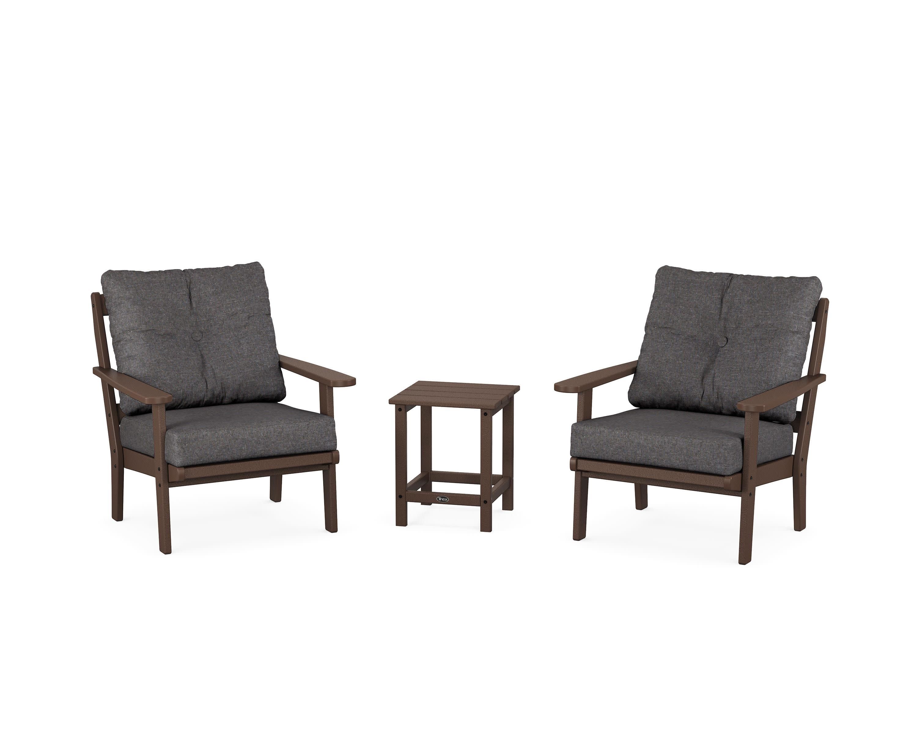 Cape Cod 3-Piece Deep Seating Set in Vintage Lantern / Ash Charcoal