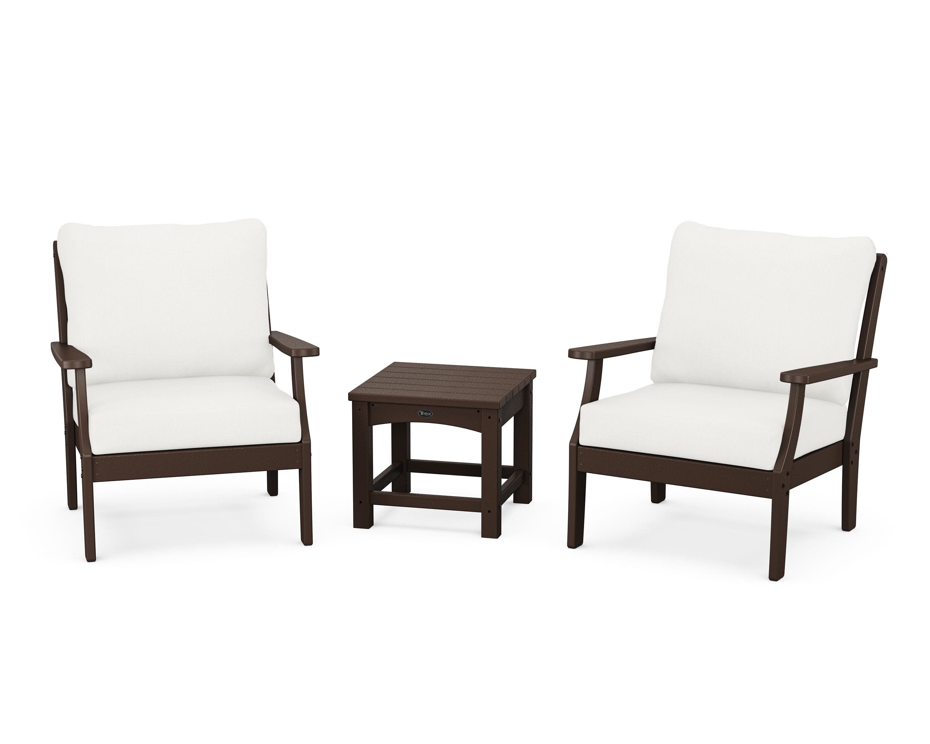 Yacht Club 3-Piece Deep Seating Set in Vintage Lantern / Natural Linen