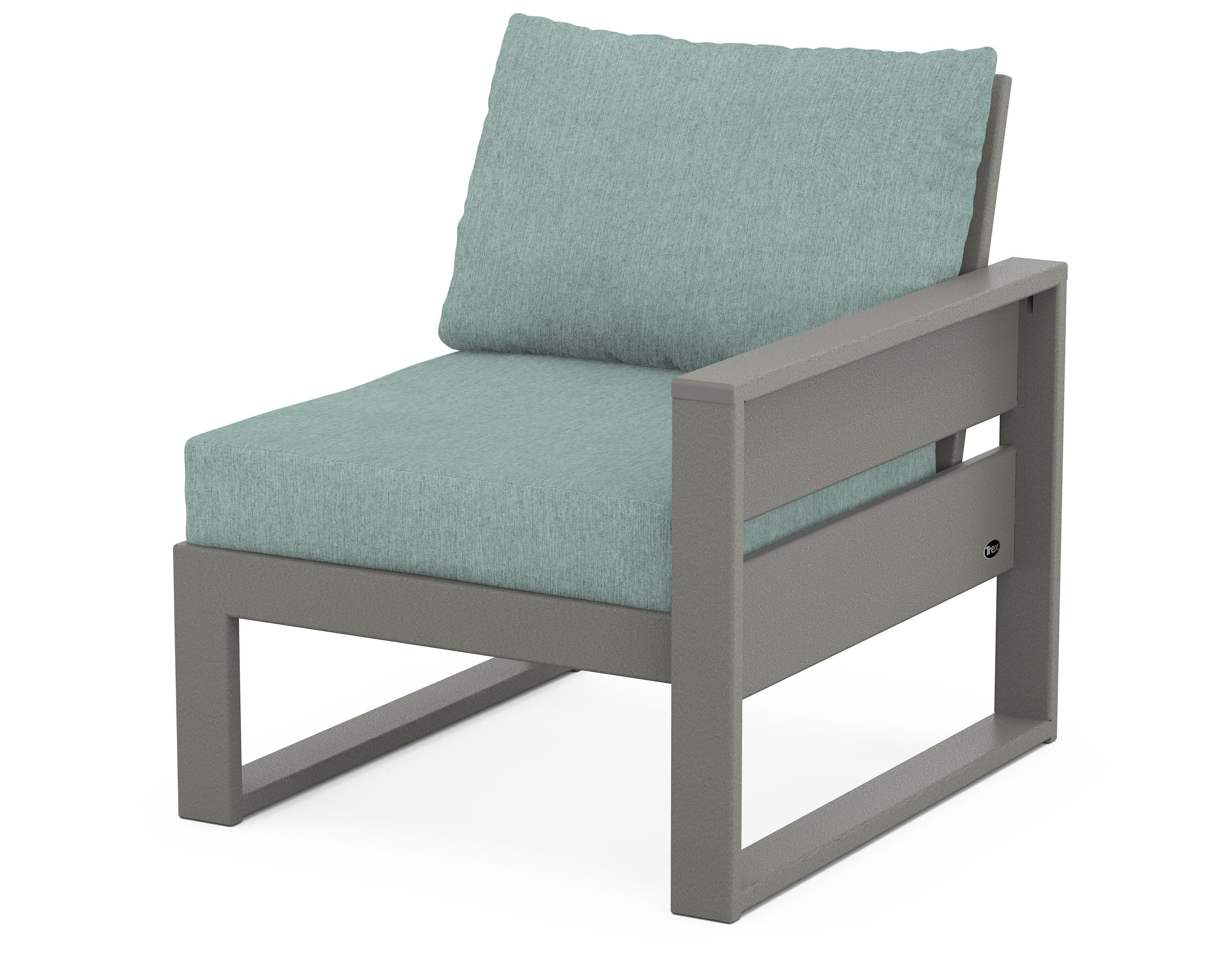 Eastport Modular Right Arm Chair in Stepping Stone / Glacier Spa