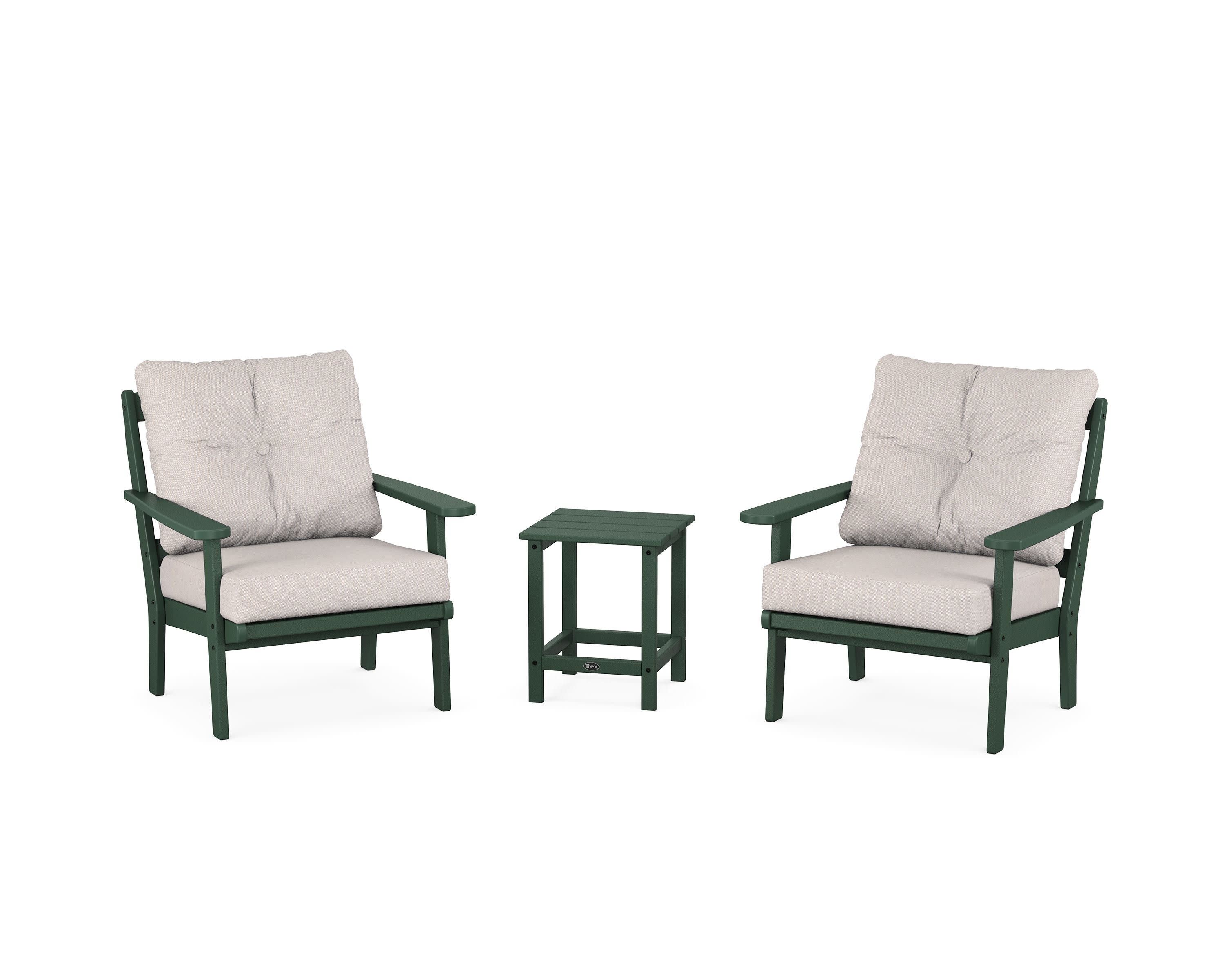 Cape Cod 3-Piece Deep Seating Set in Rainforest Canopy / Dune Burlap