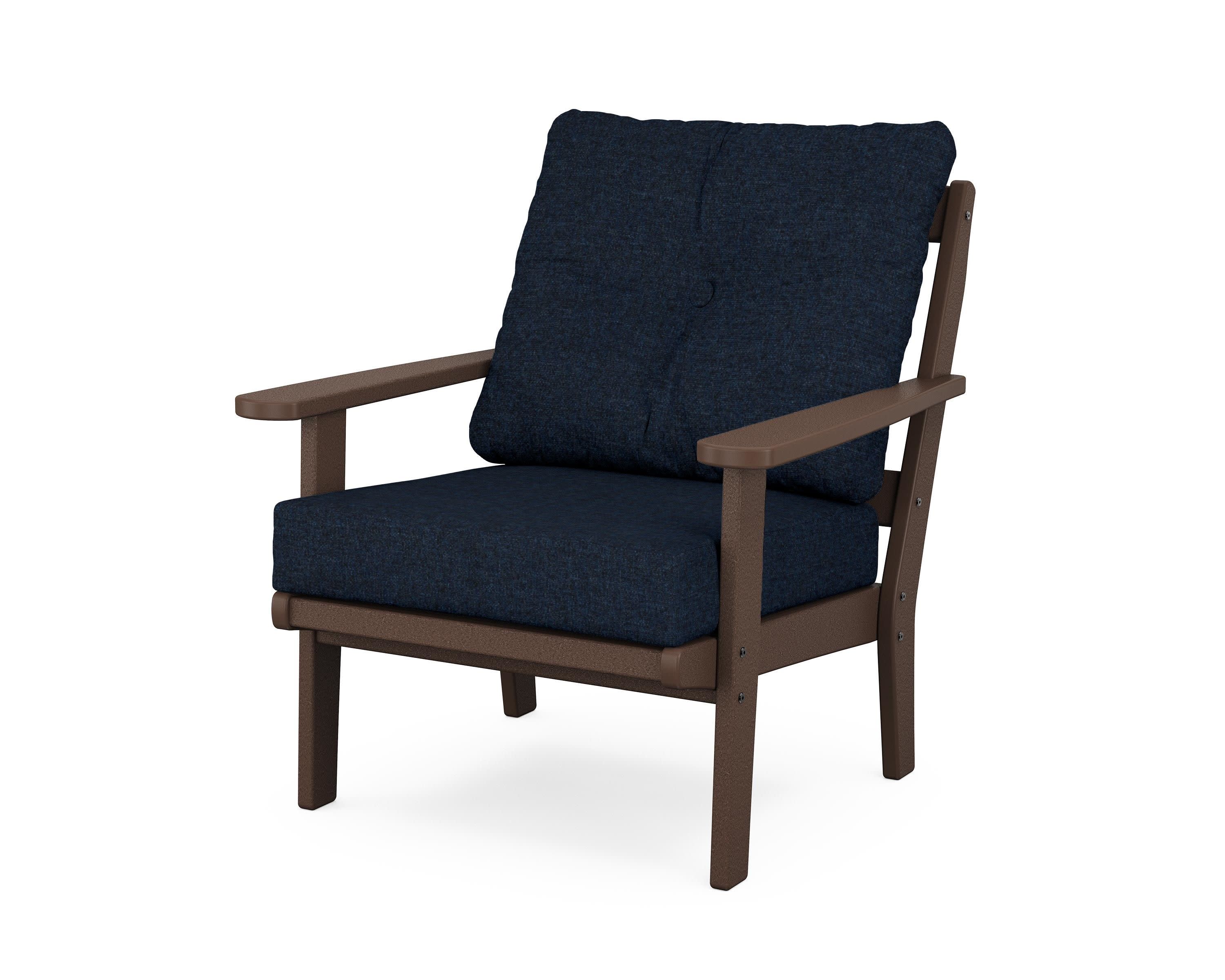 Cape Cod Deep Seating Chair in Vintage Lantern / Marine Indigo