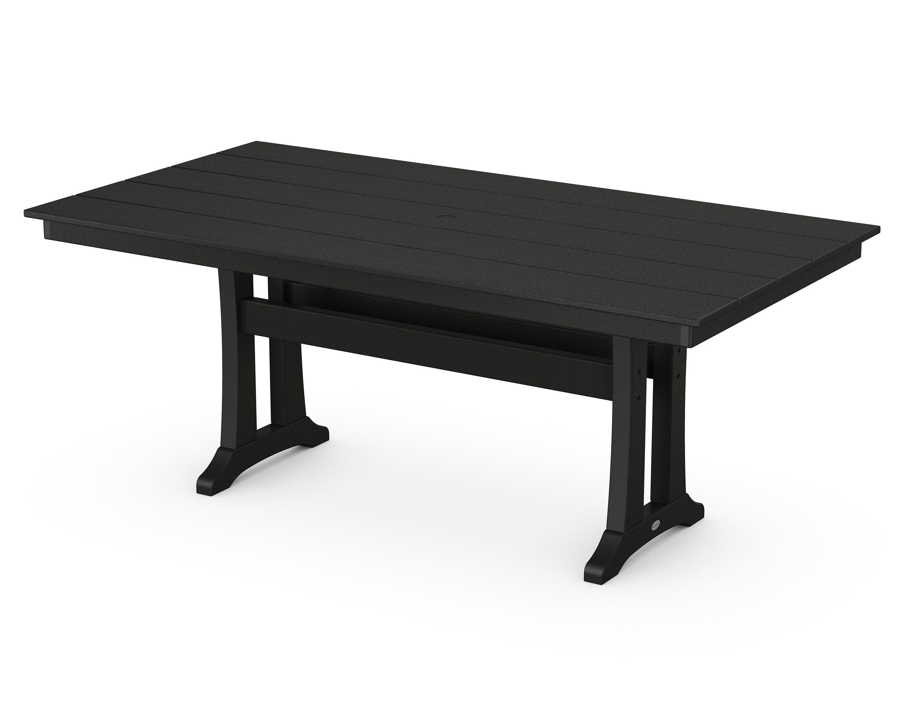 Farmhouse Trestle 37" x 72" Dining Table in Charcoal Black