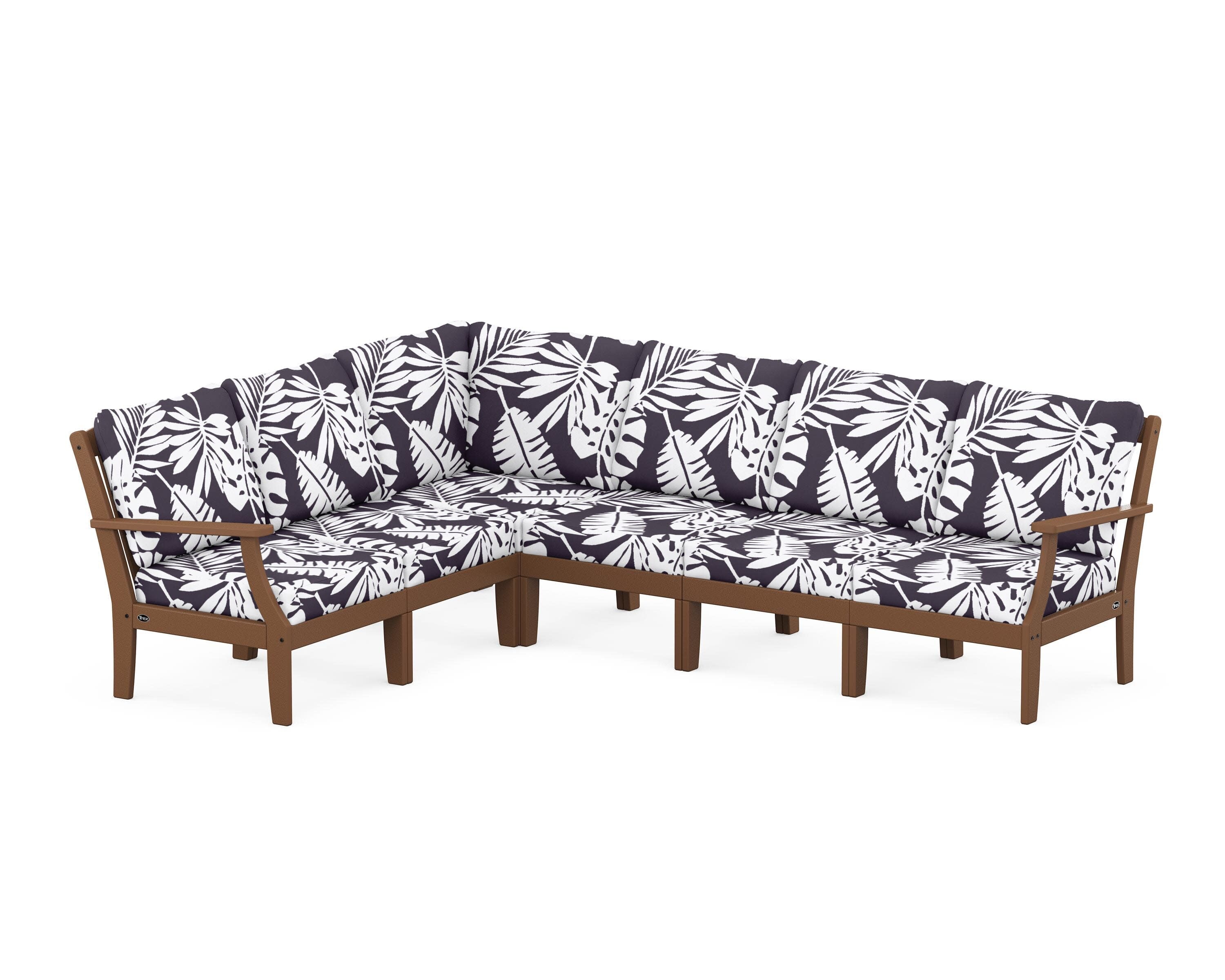 Yacht Club Modular 6-Piece Deep Seating Set in Tree House / Leaf Navy