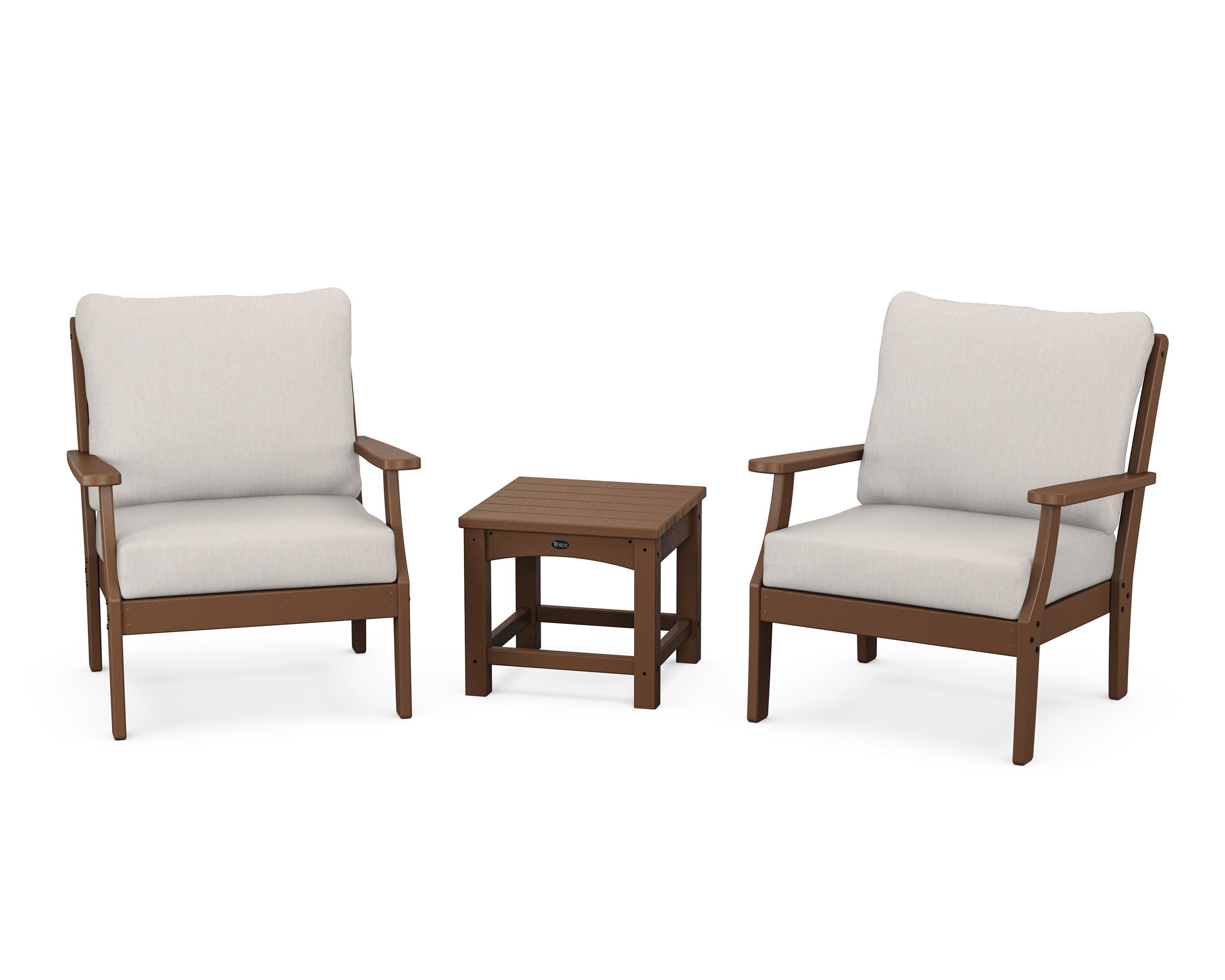 Yacht Club 3-Piece Deep Seating Set in Tree House / Cast Ash