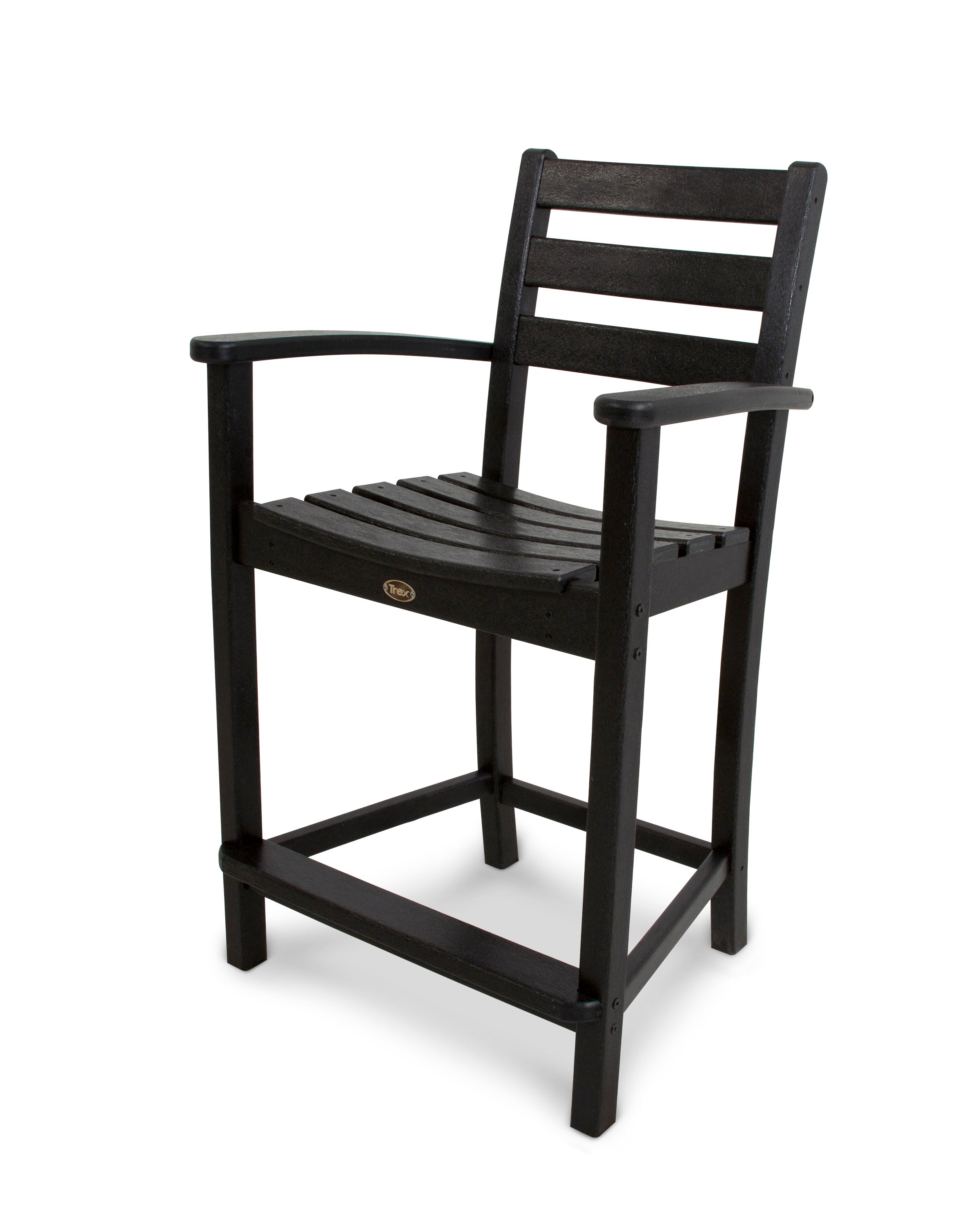 Monterey Bay Counter Arm Chair in Charcoal Black