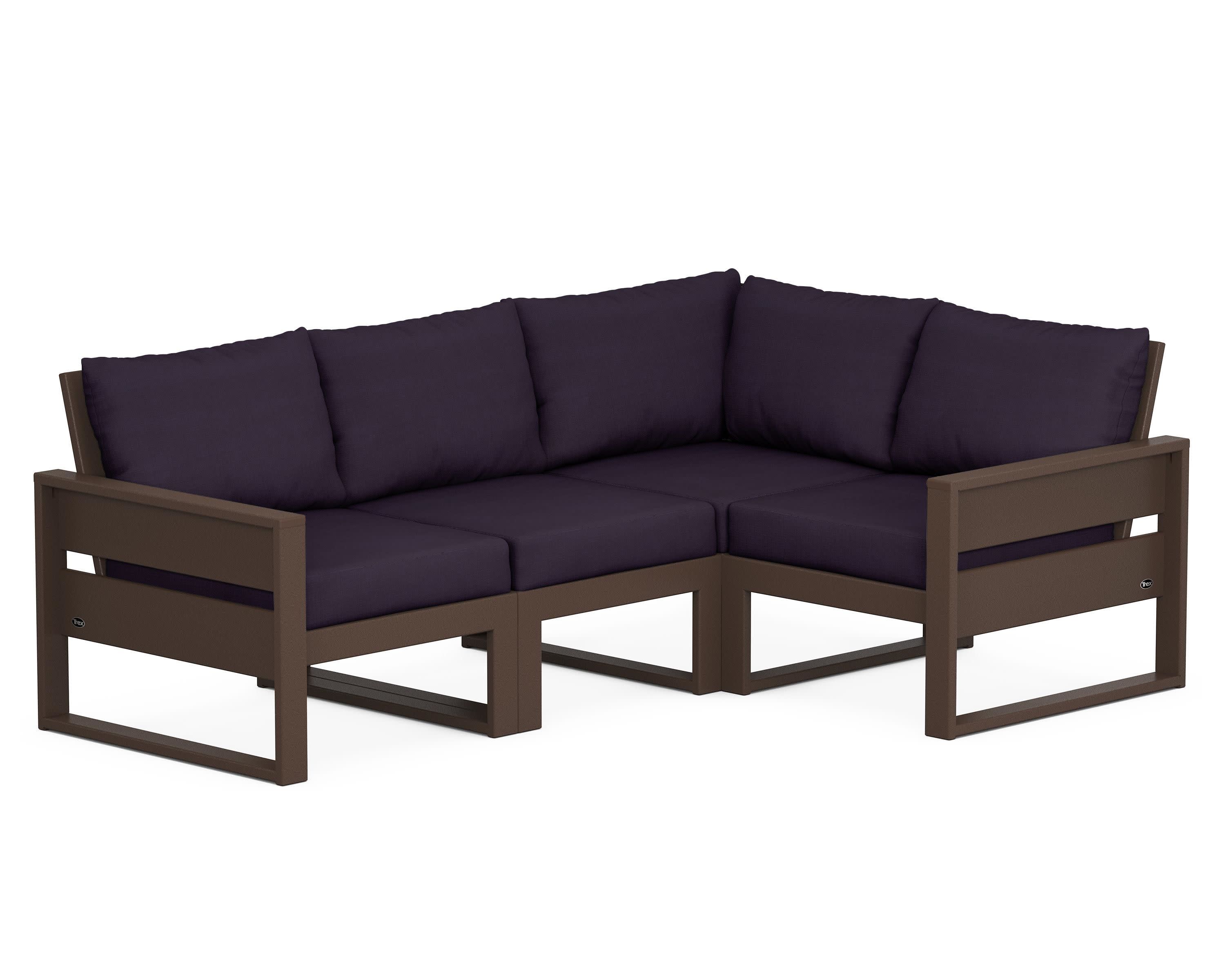 Eastport 4- Piece Sectional in Vintage Lantern / Navy Linen