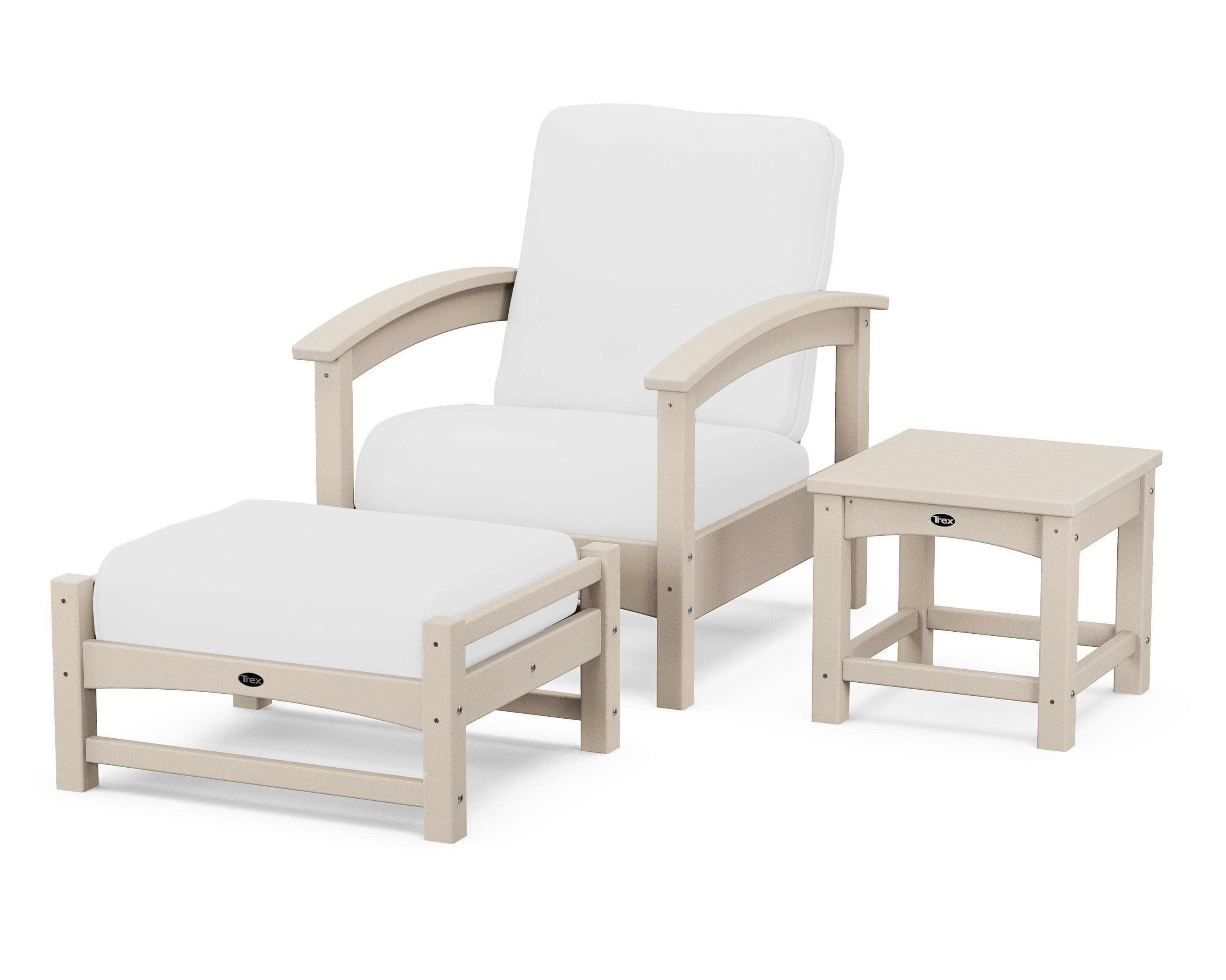 Rockport 3-Piece Deep Seating Set in Sand Castle / Natural