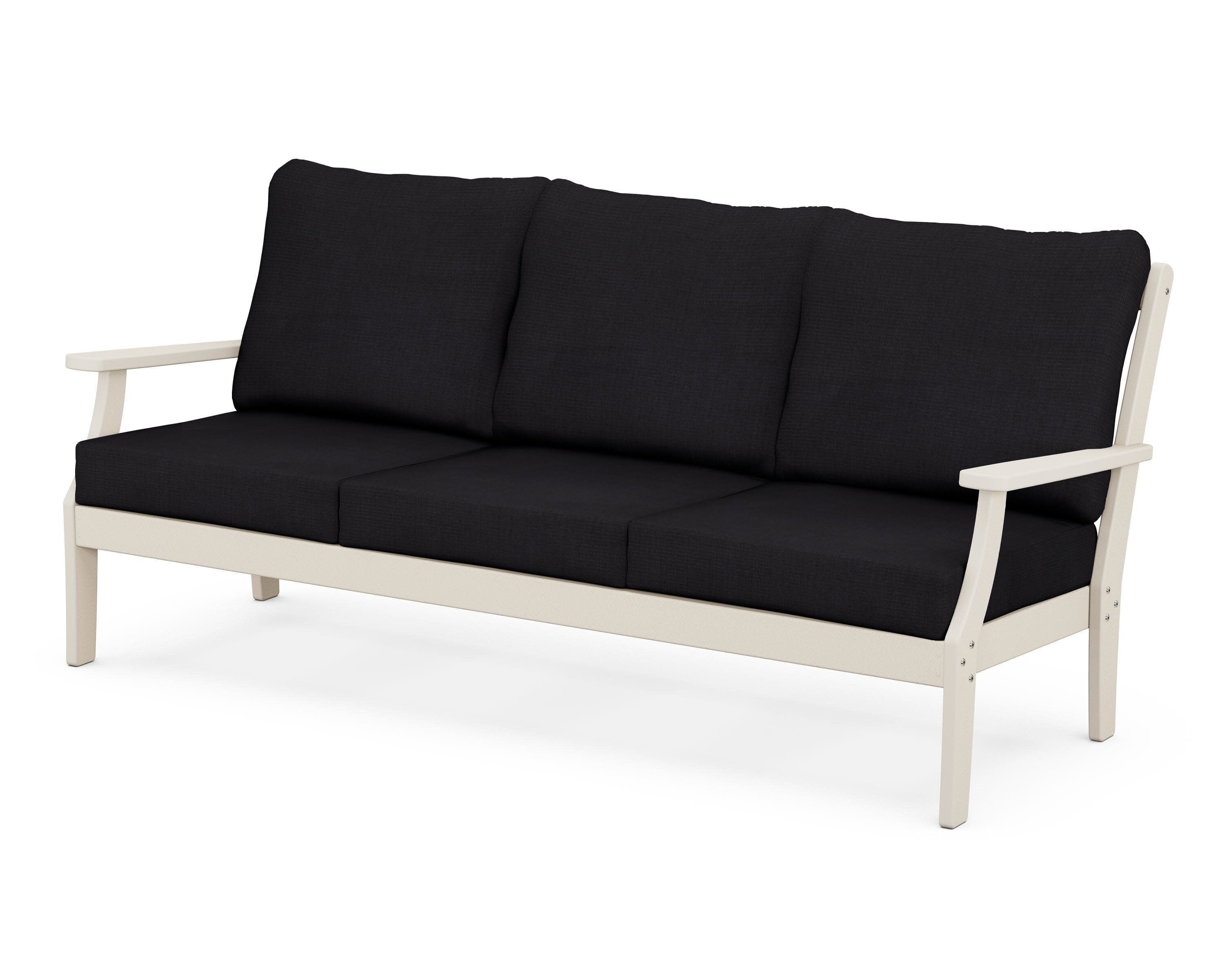 Yacht Club Deep Seating Sofa in Sand Castle / Midnight Linen