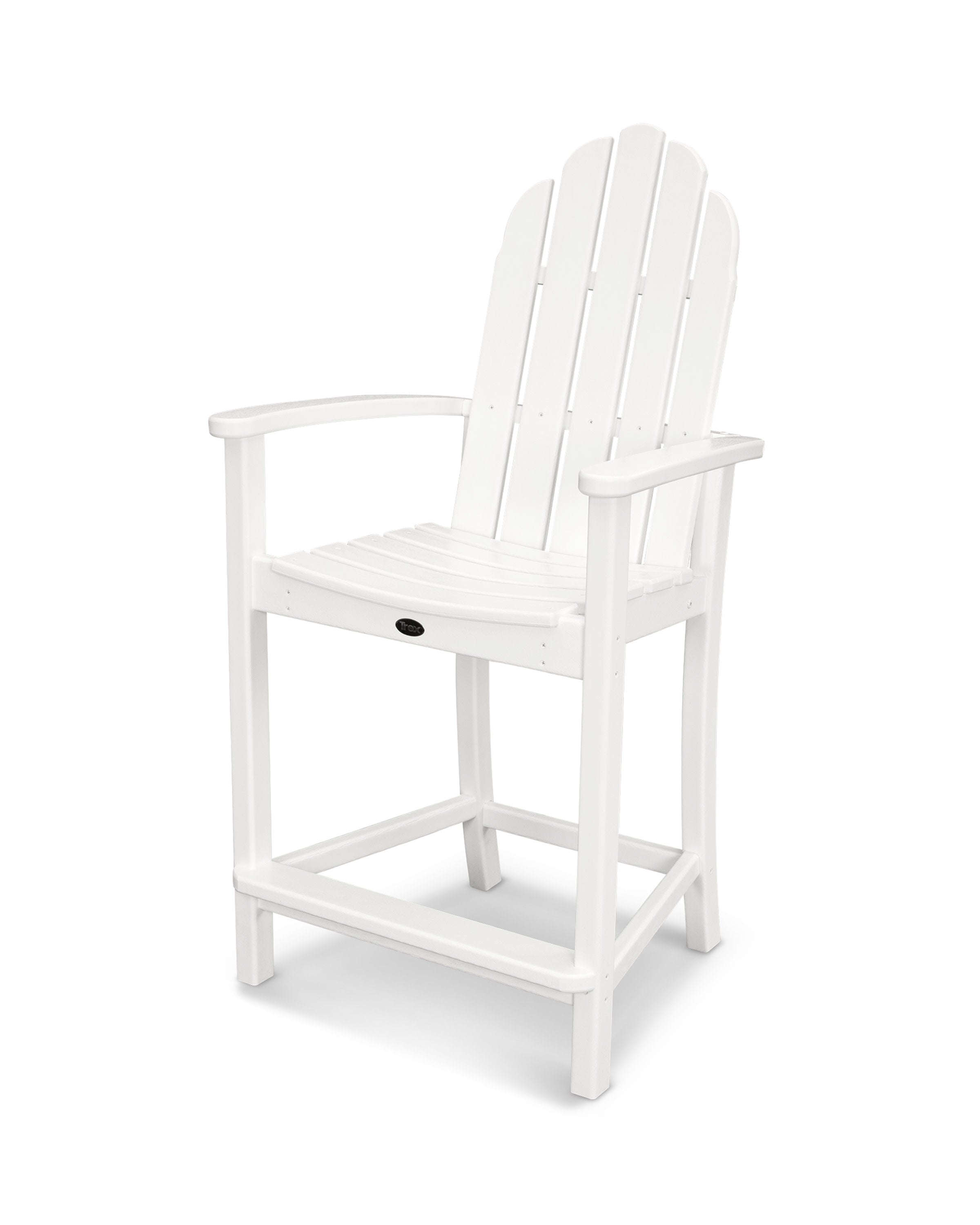 Cape Cod Adirondack Counter Chair in Classic White