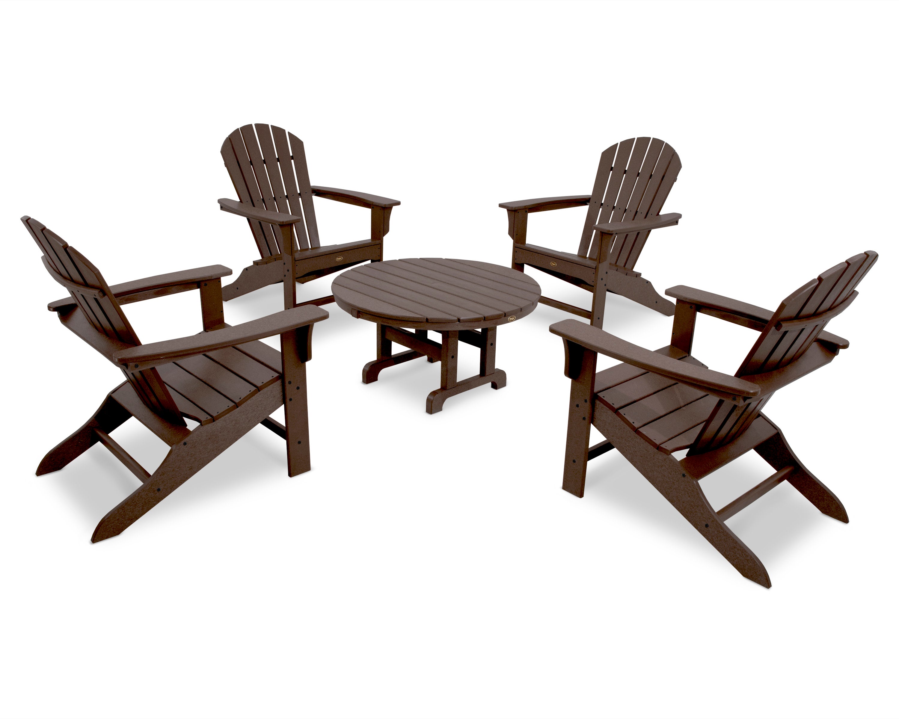 Yacht Club Shellback 5-Piece Adirondack Conversation Group in Vintage Lantern