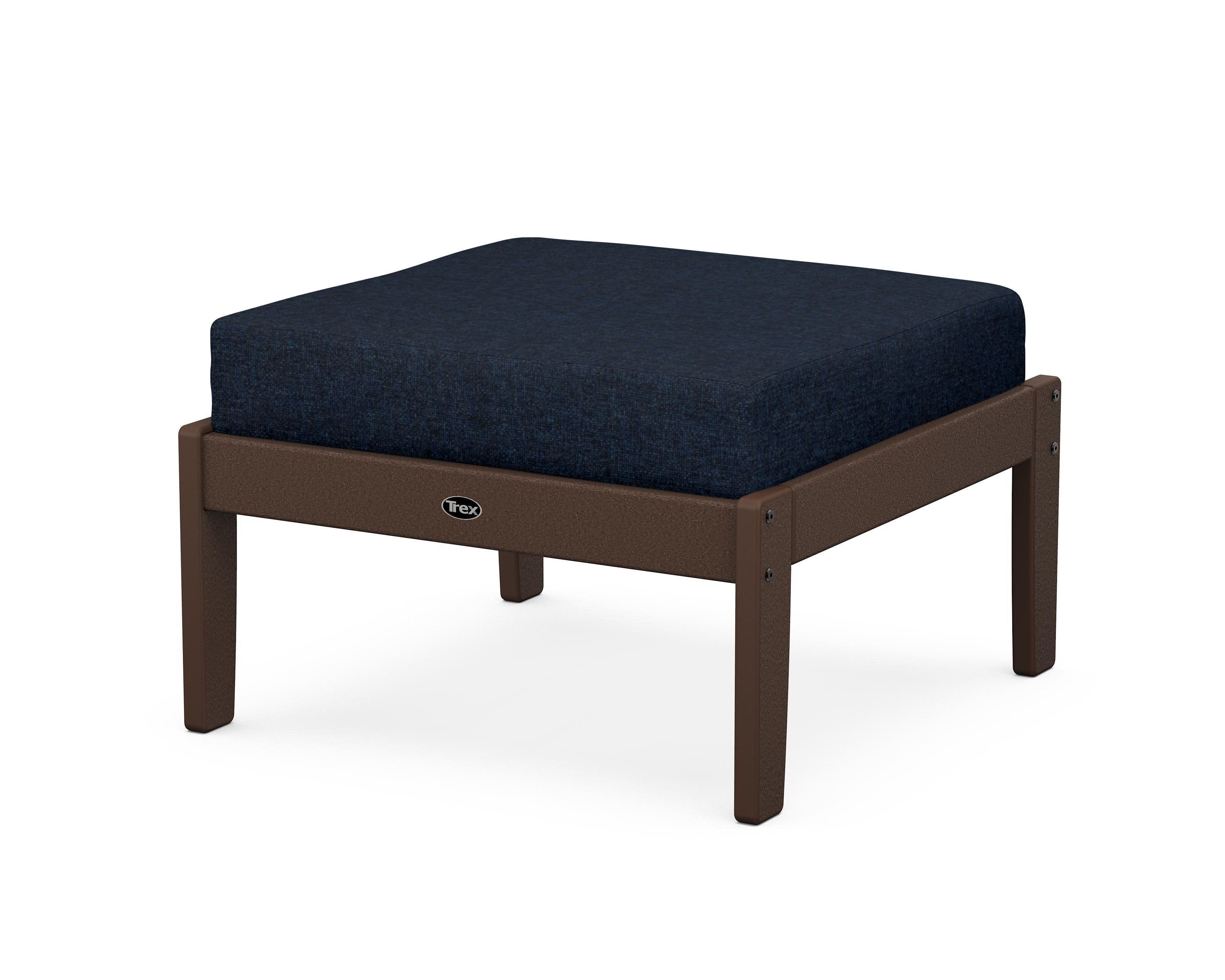 Yacht Club Deep Seating Ottoman in Vintage Lantern / Marine Indigo