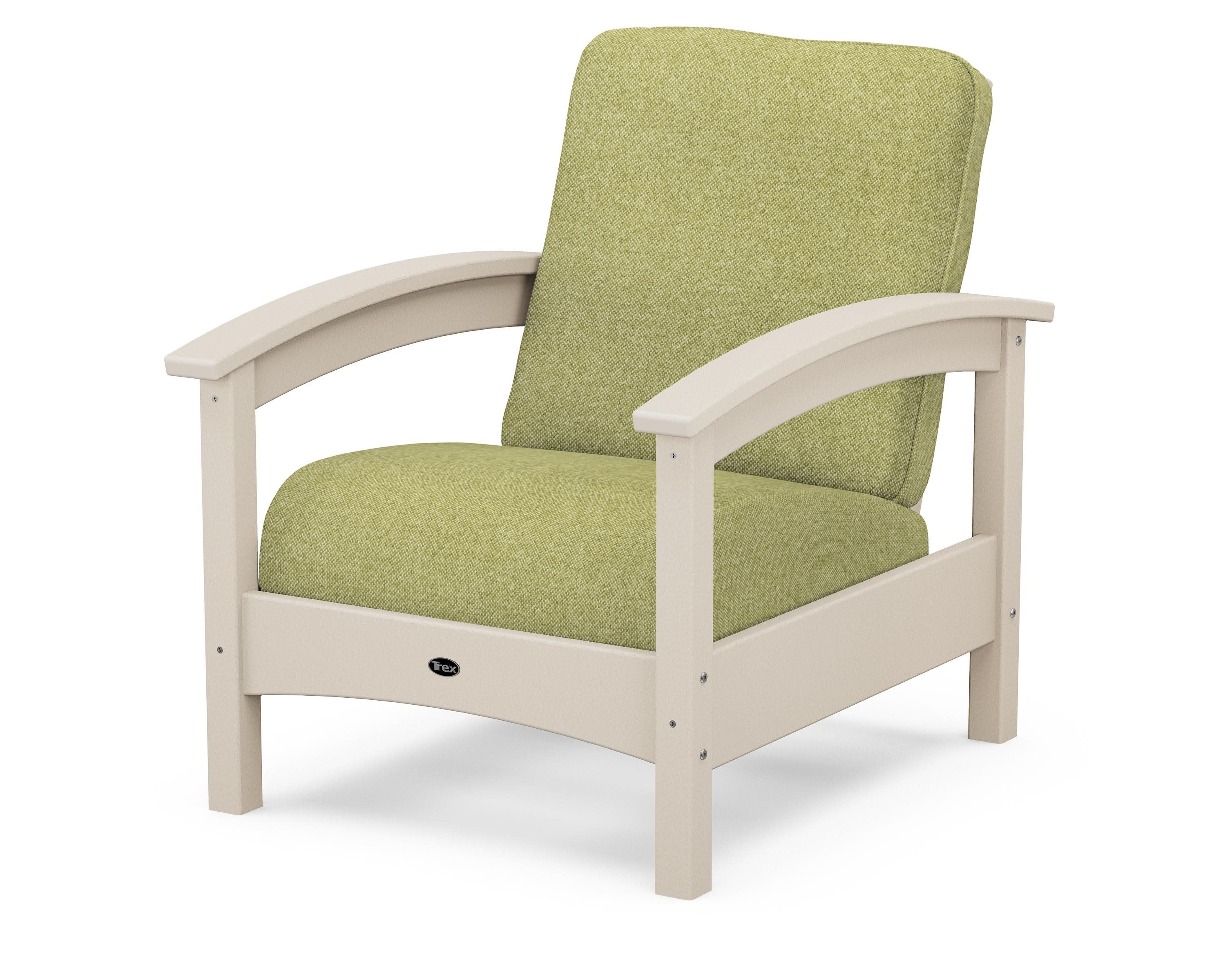 Rockport Club Chair in Sand Castle / Chartreuse Boucle