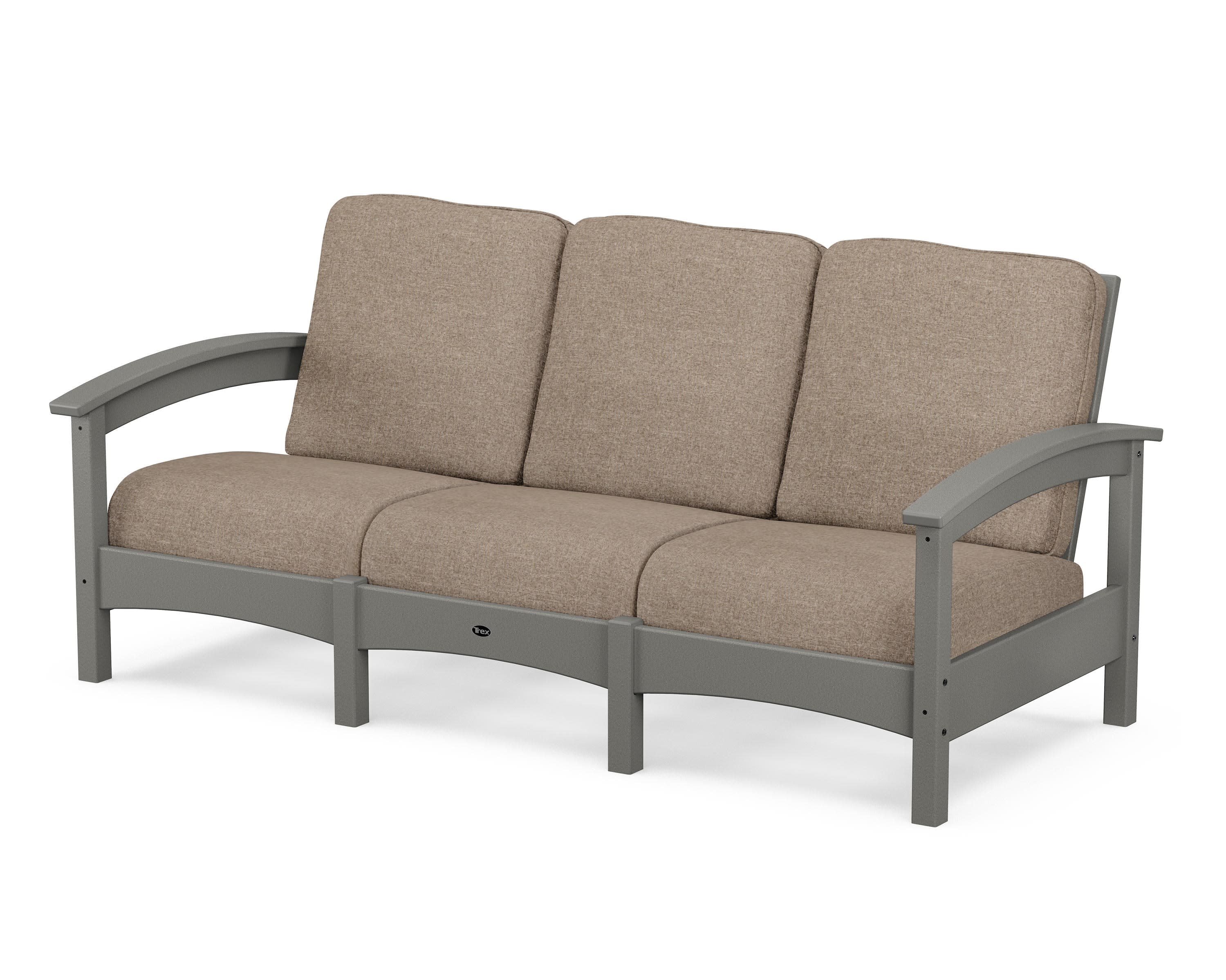 Rockport Club Sofa in Stepping Stone / Spiced Burlap