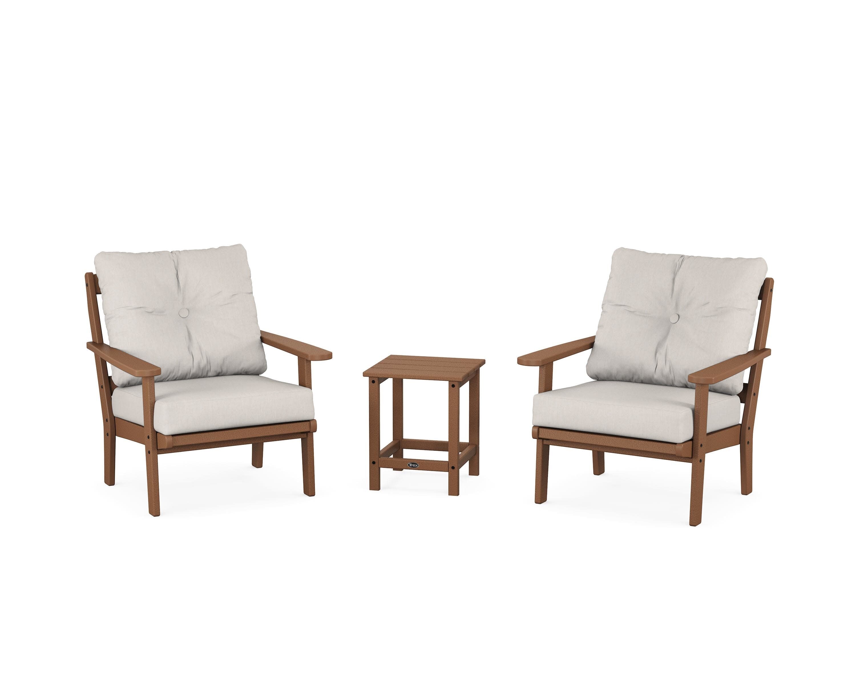 Cape Cod 3-Piece Deep Seating Set in Tree House / Cast Ash