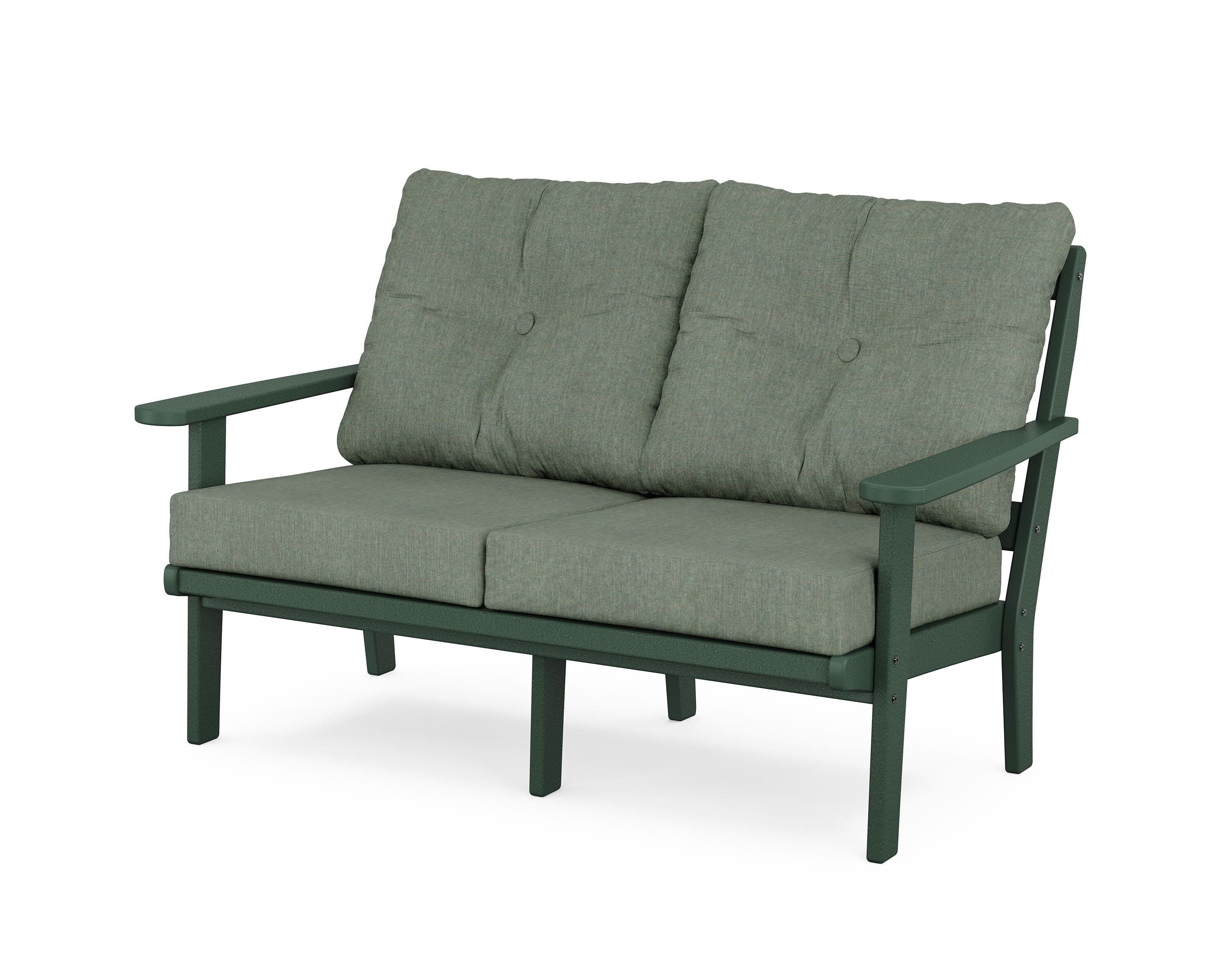 Cape Cod Deep Seating Loveseat in Rainforest Canopy / Cast Sage