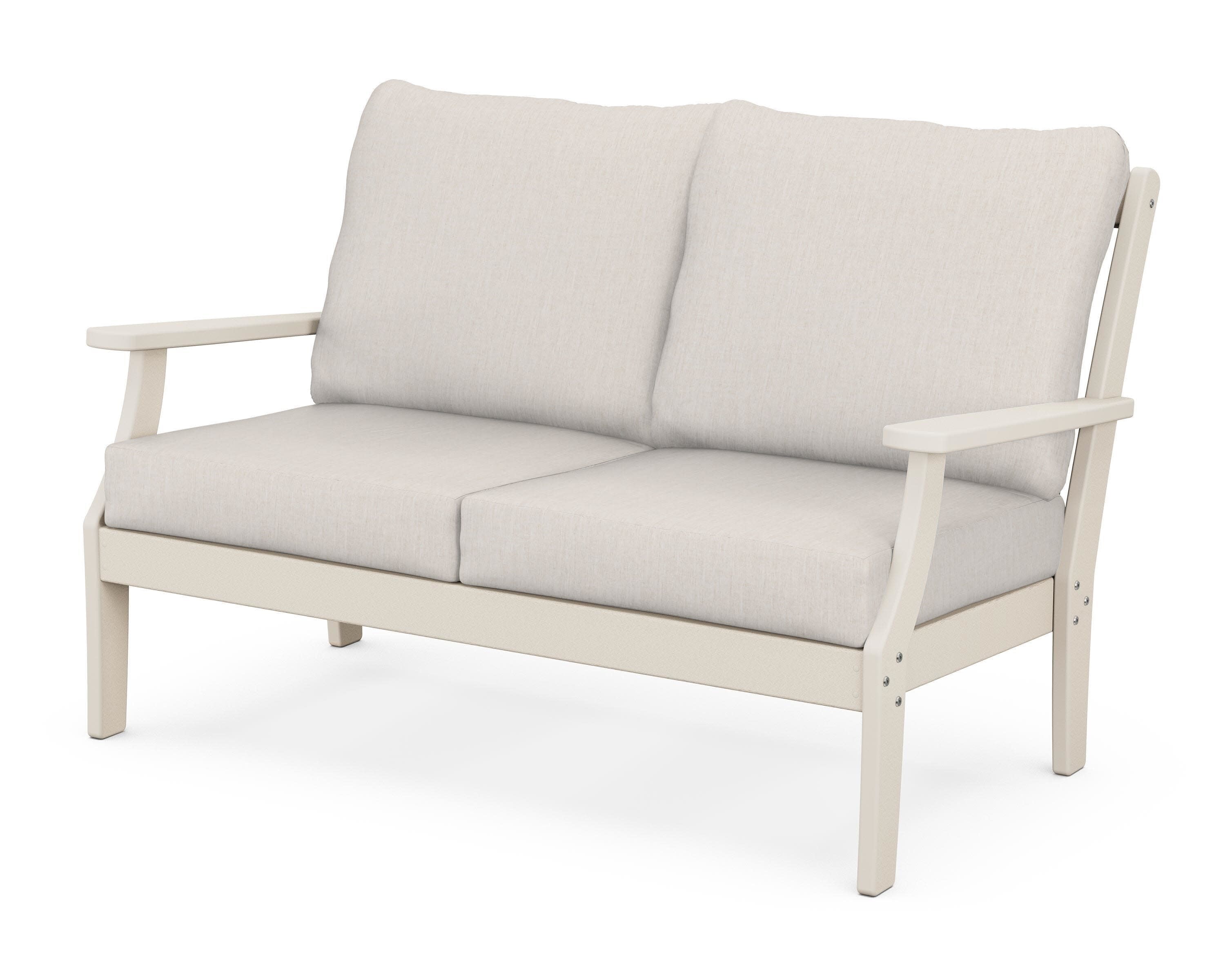 Yacht Club Deep Seating Loveseat in Sand Castle / Cast Ash