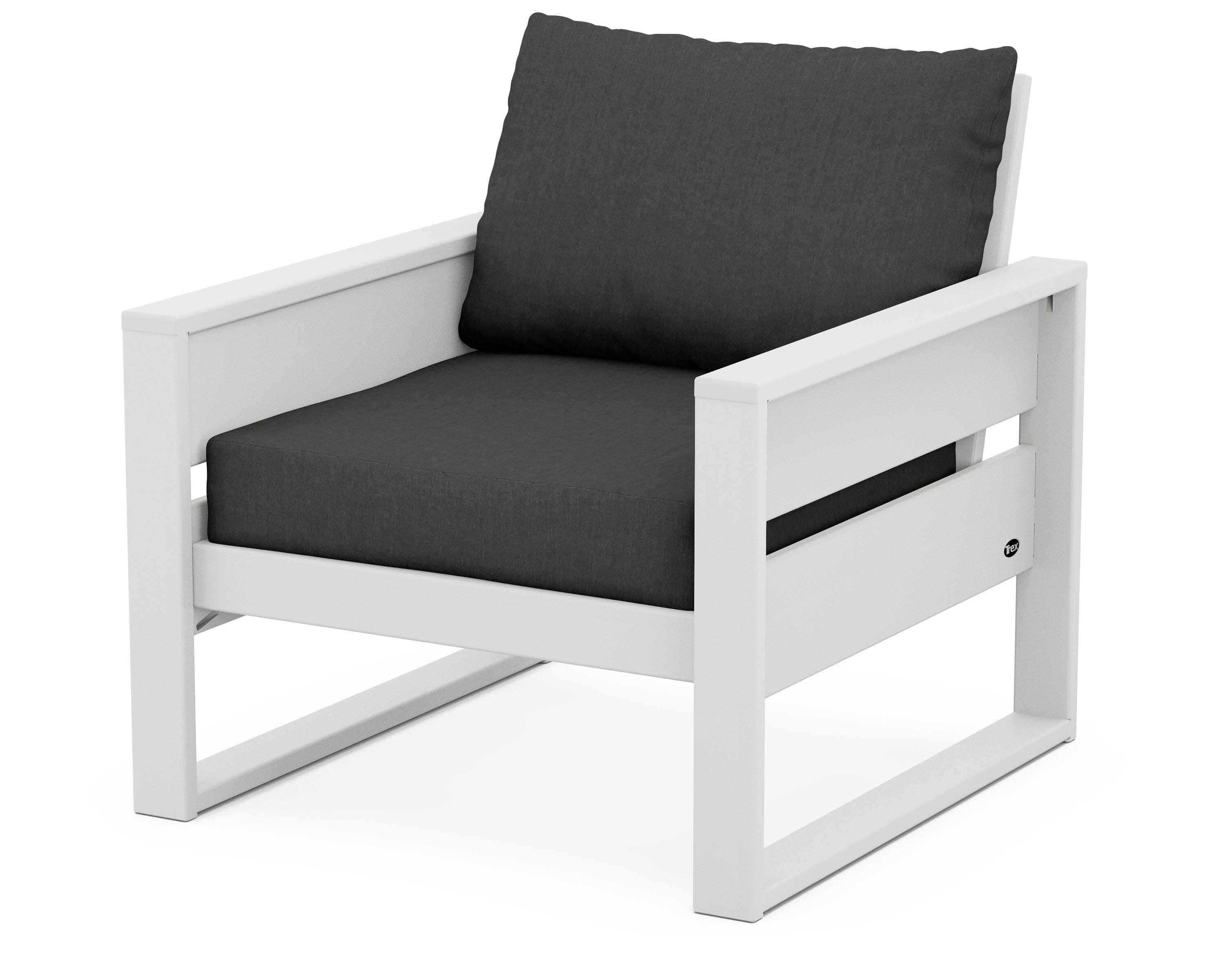 Eastport Club Chair in Classic White / Spectrum Carbon