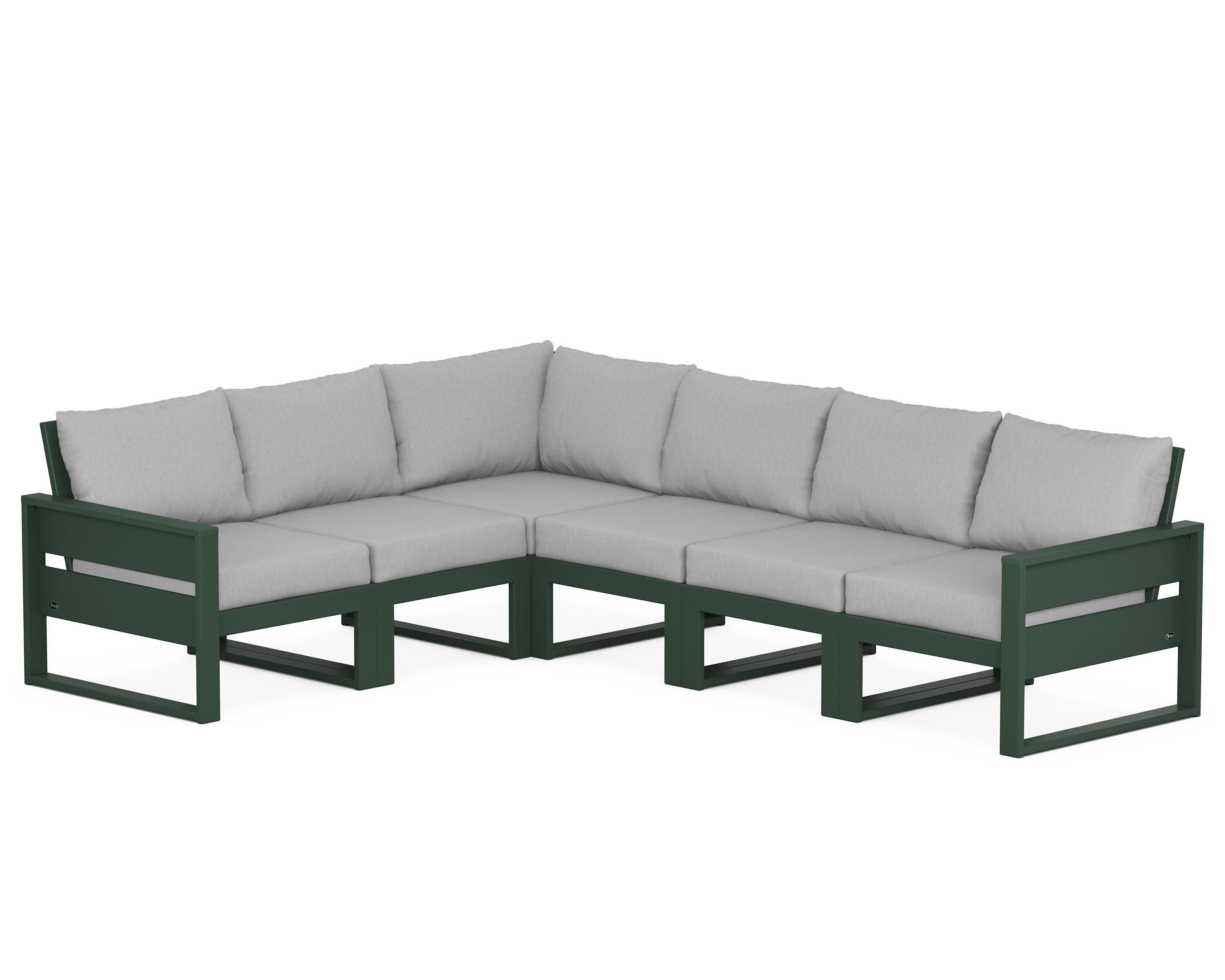 Eastport 6-Piece Sectional in Rainforest Canopy / Granite