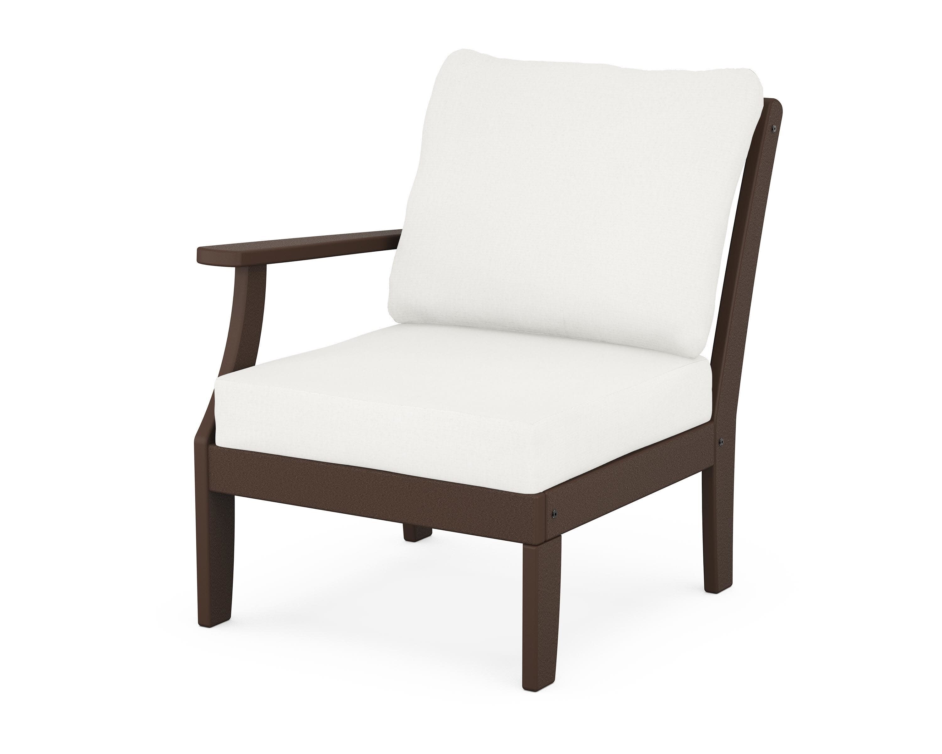Yacht Club Modular Left Arm Chair in Vintage Lantern / Natural Linen