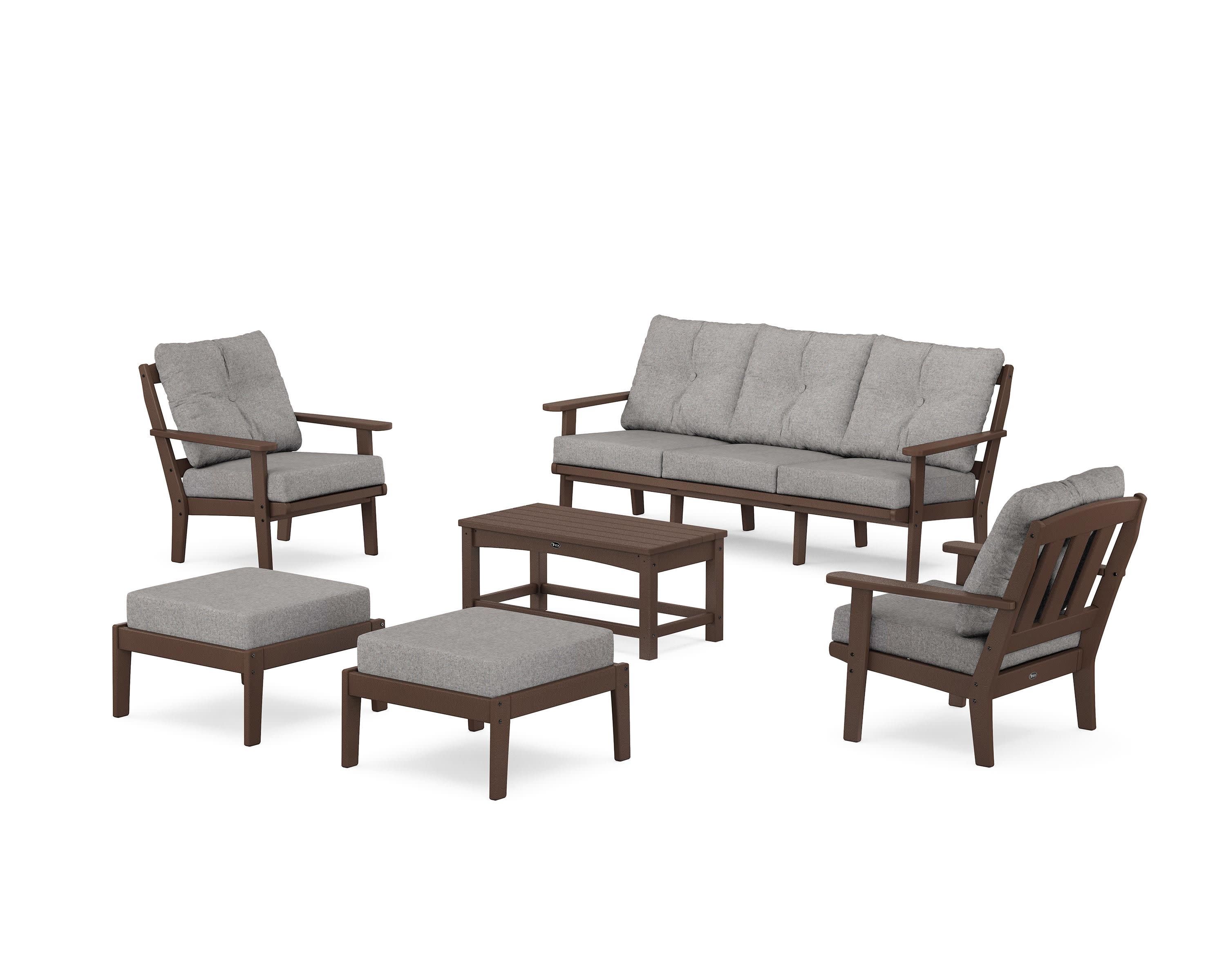 Cape Cod 6-Piece Lounge Sofa Set in Vintage Lantern / Grey Mist