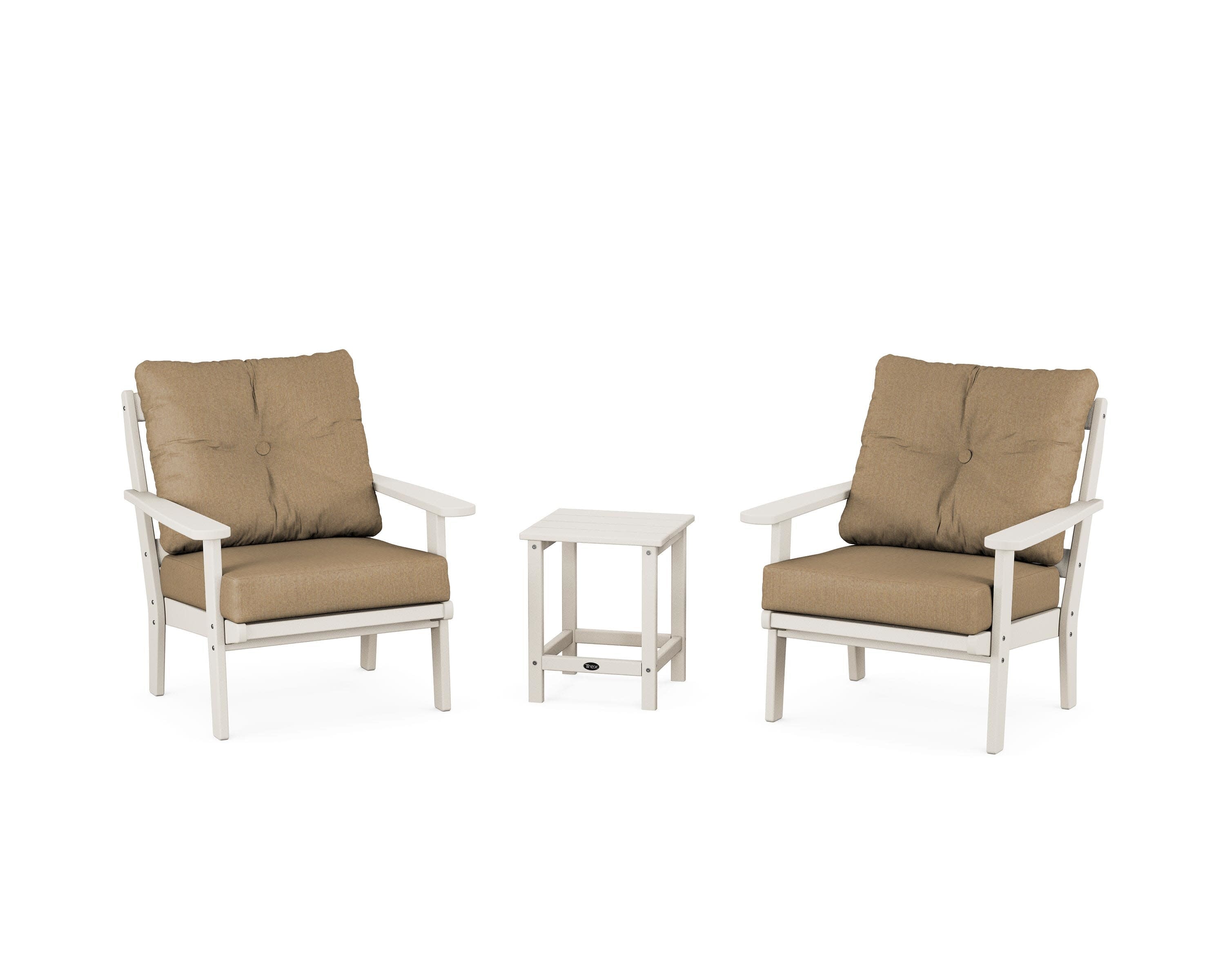 Cape Cod 3-Piece Deep Seating Set in Sand Castle / Sesame