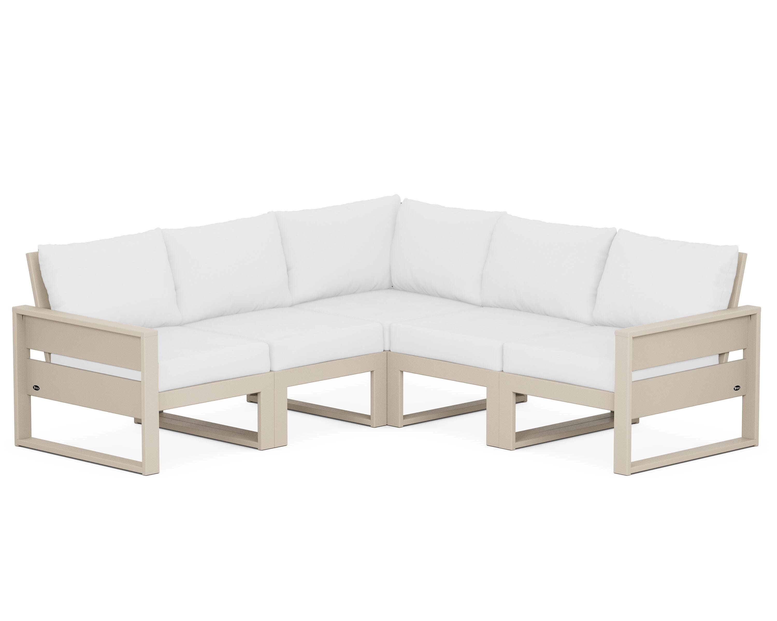 Eastport 5-Piece Sectional in Sand Castle / Natural