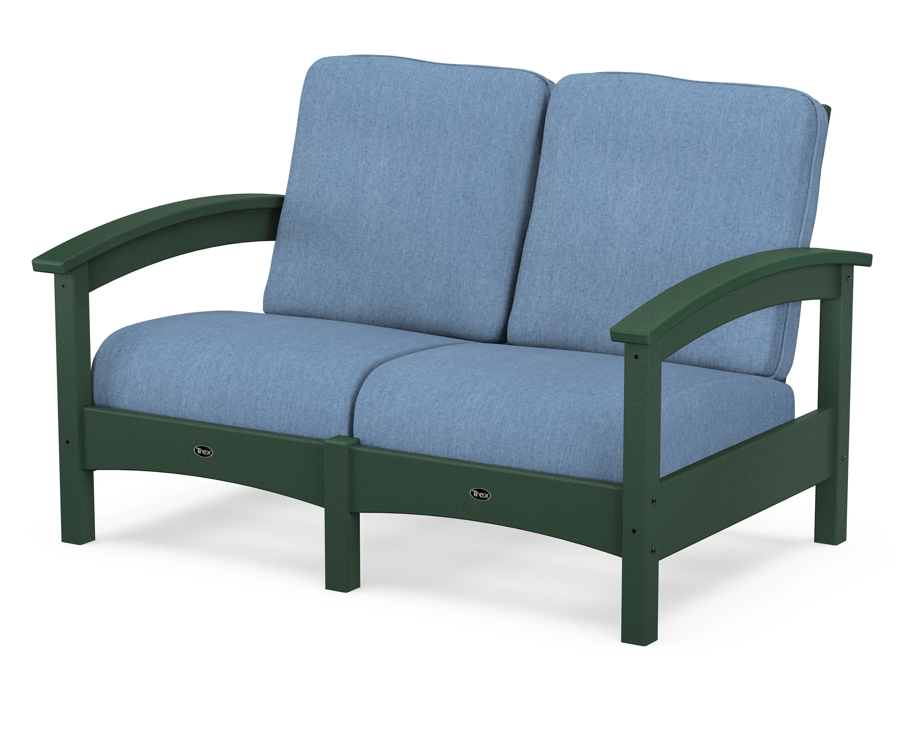 Rockport Club Loveseat in Rainforest Canopy / Sky Blue