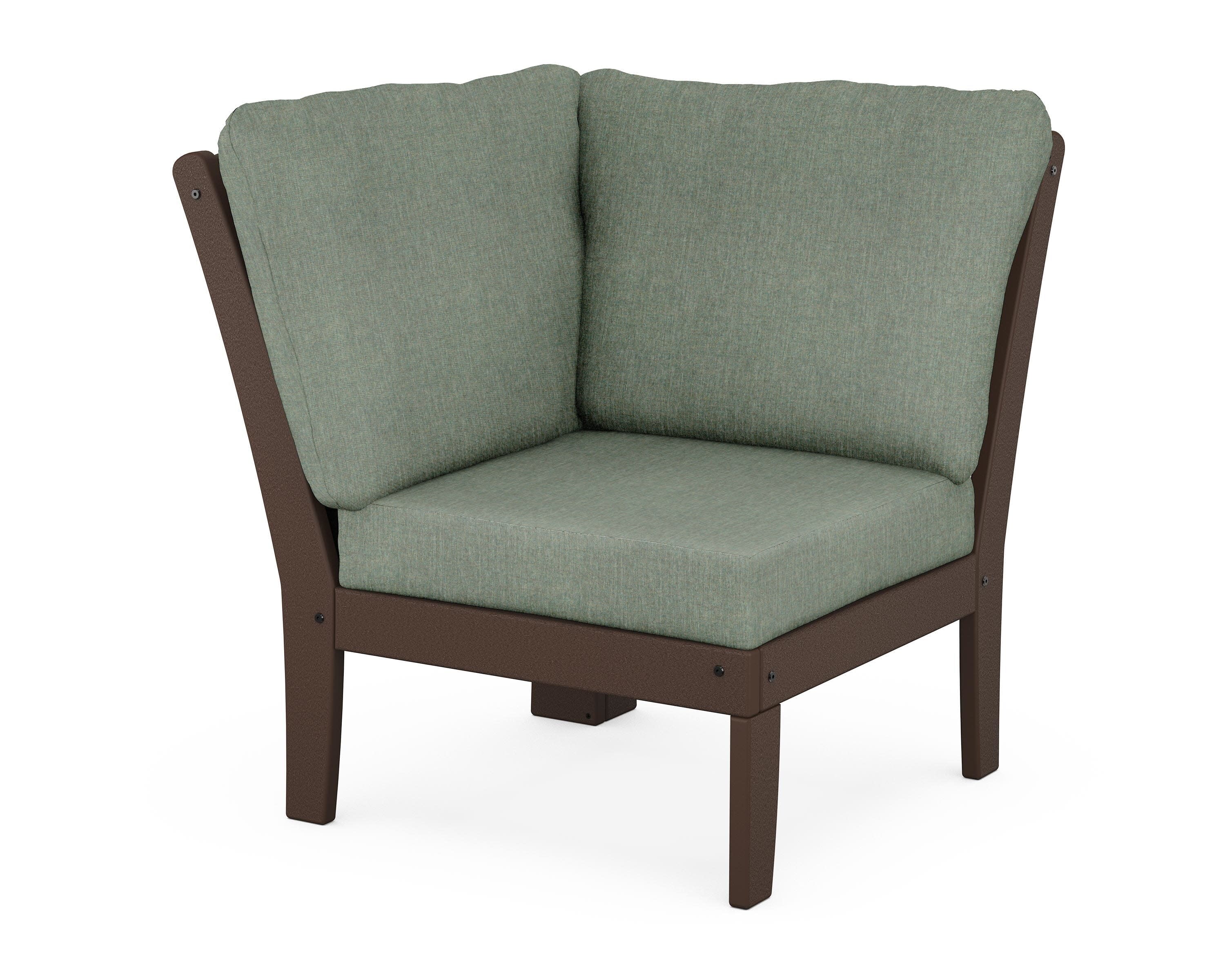Yacht Club Modular Corner Chair in Vintage Lantern / Cast Sage