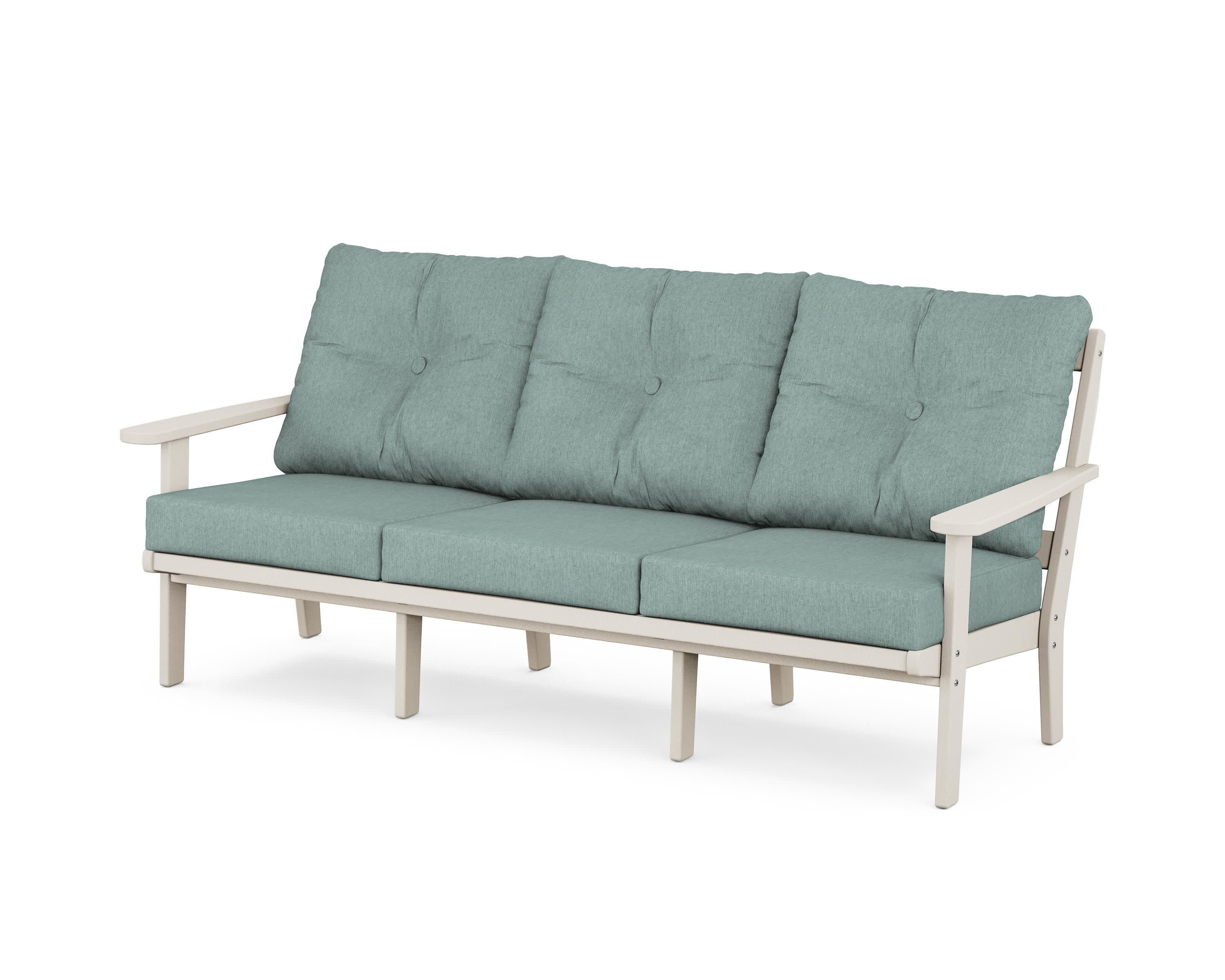 Cape Cod Deep Seating Sofa in Sand Castle / Glacier Spa