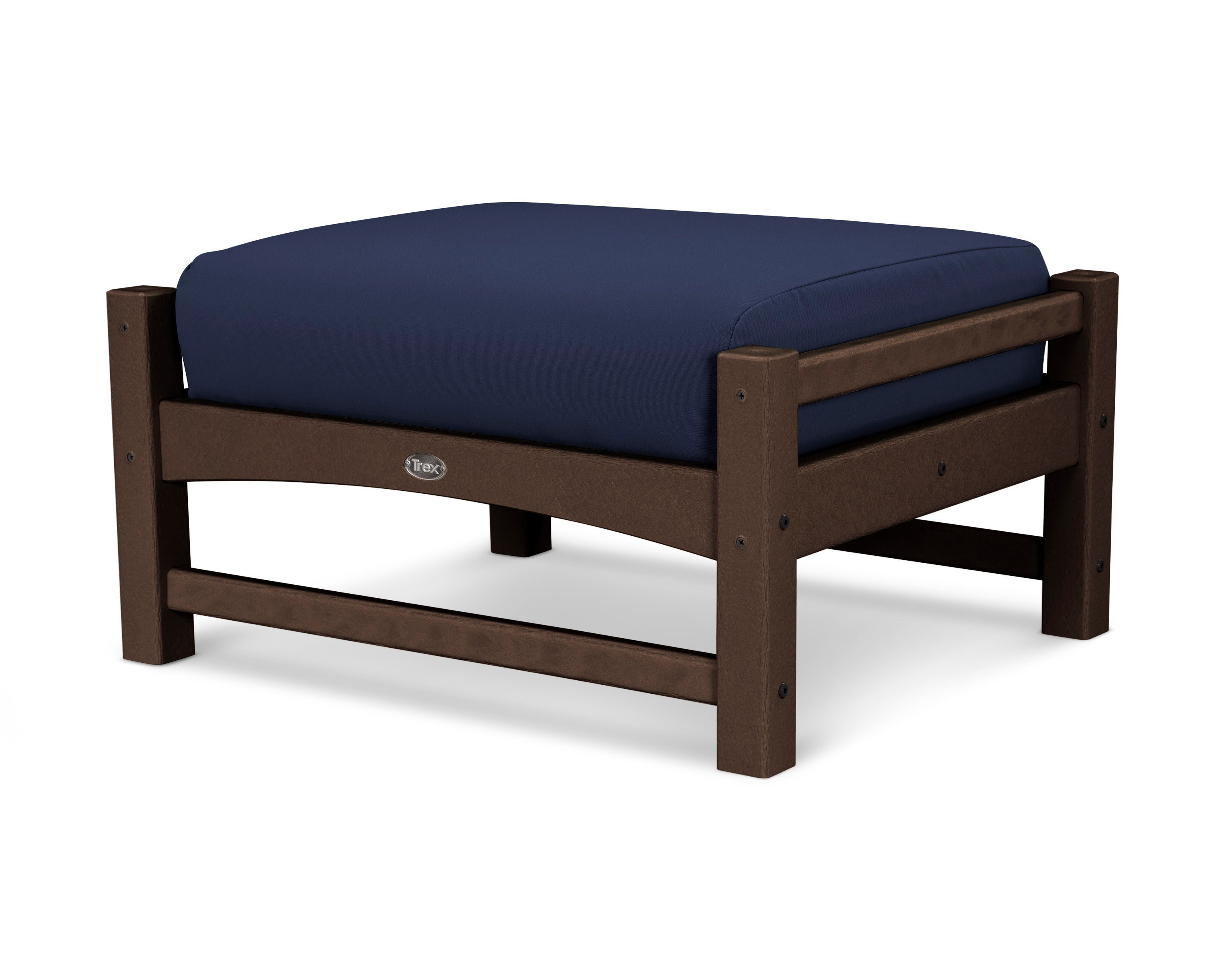 Rockport Club Ottoman in Vintage Lantern / Navy