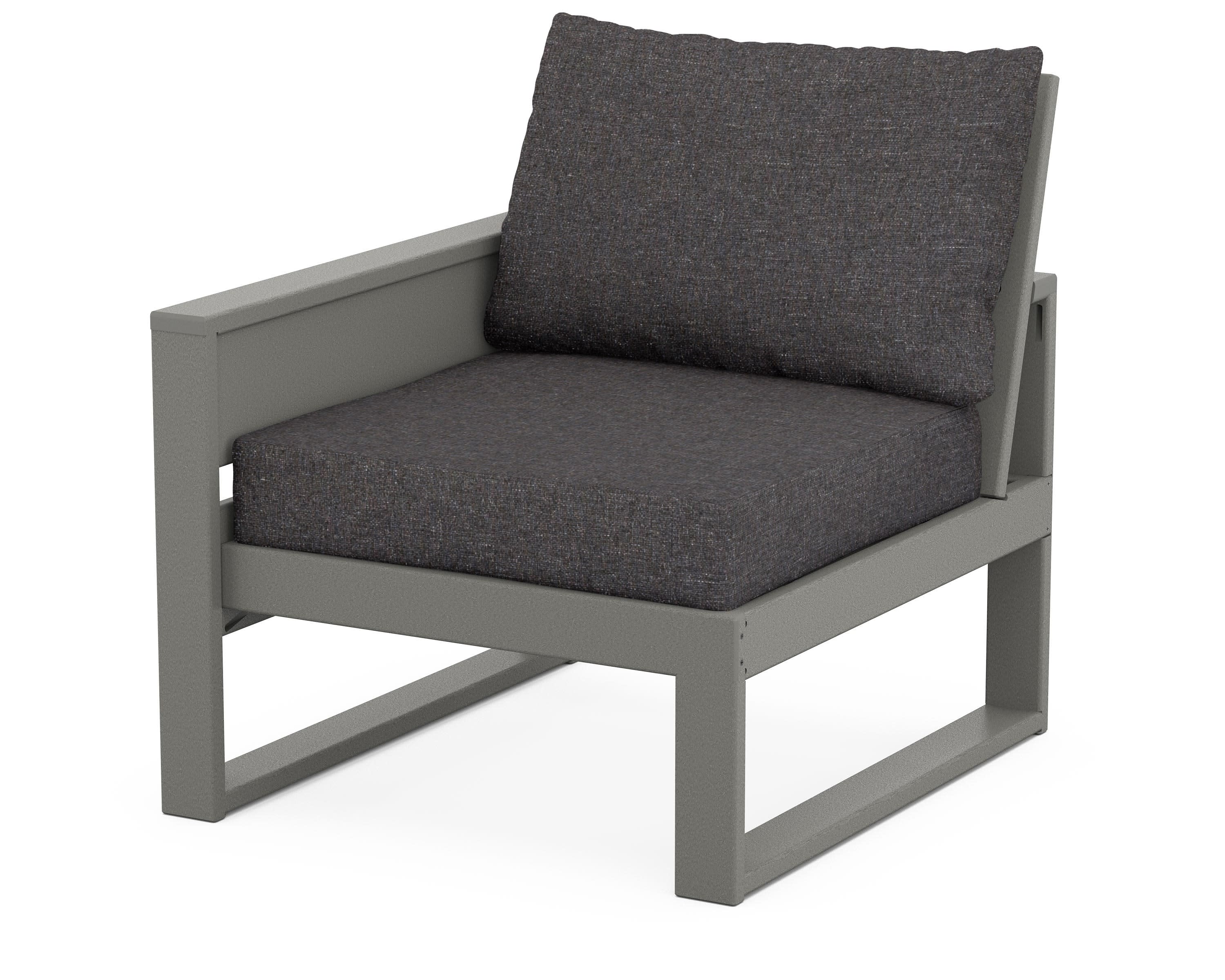 Eastport Modular Left Arm Chair in Stepping Stone / Ash Charcoal