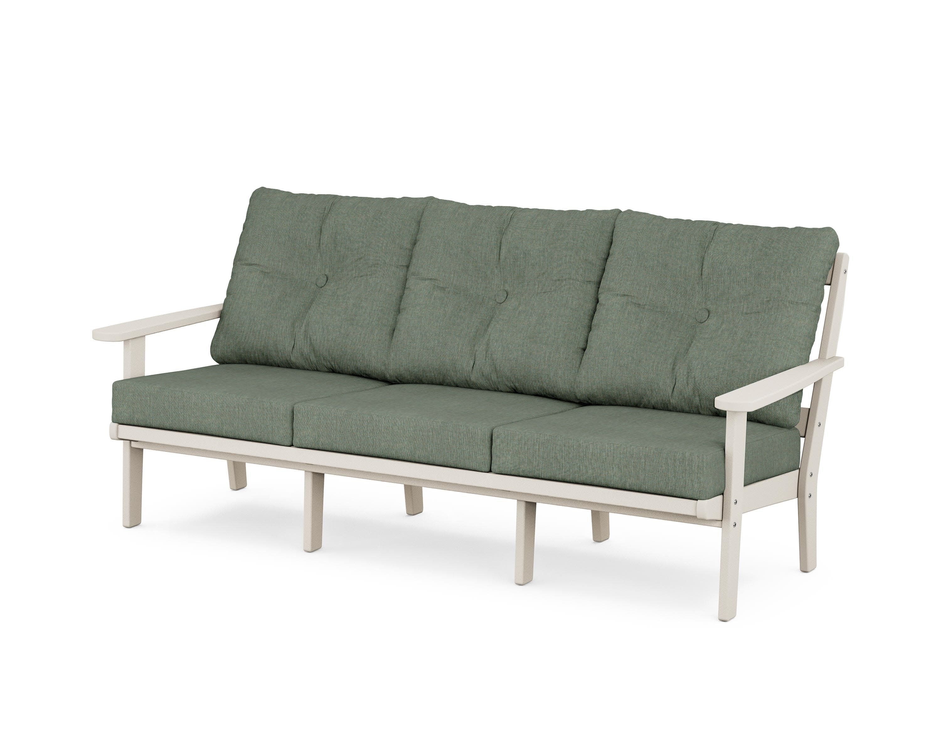 Cape Cod Deep Seating Sofa in Sand Castle / Cast Sage