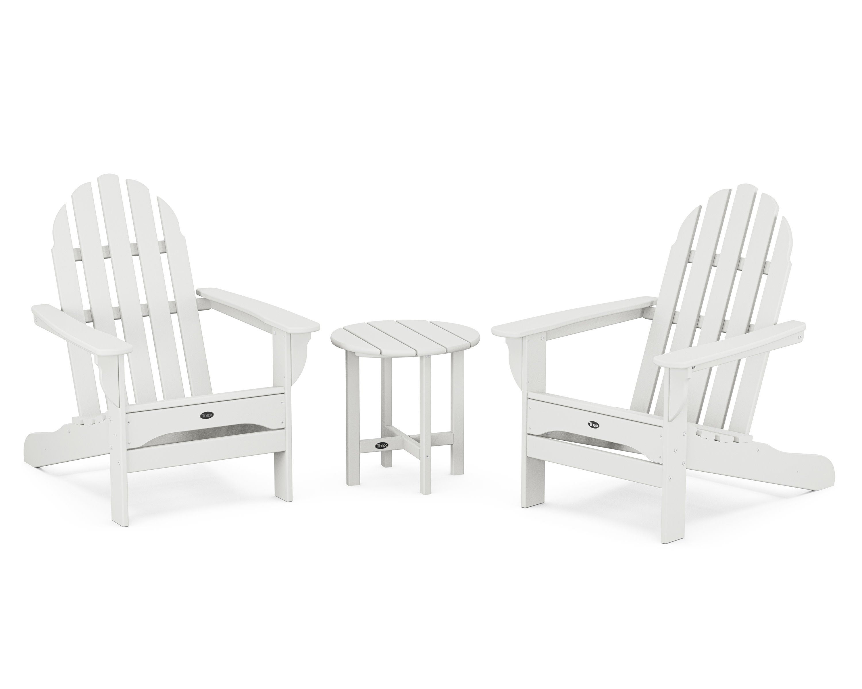 Cape Cod 3-Piece Adirondack Set in Classic White