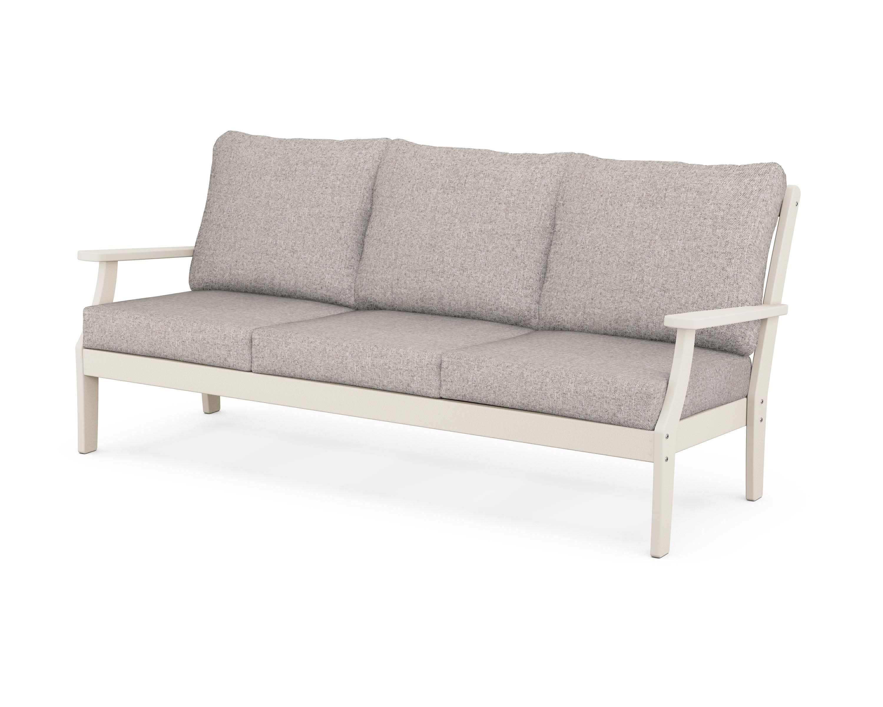 Yacht Club Deep Seating Sofa in Sand Castle / Weathered Tweed