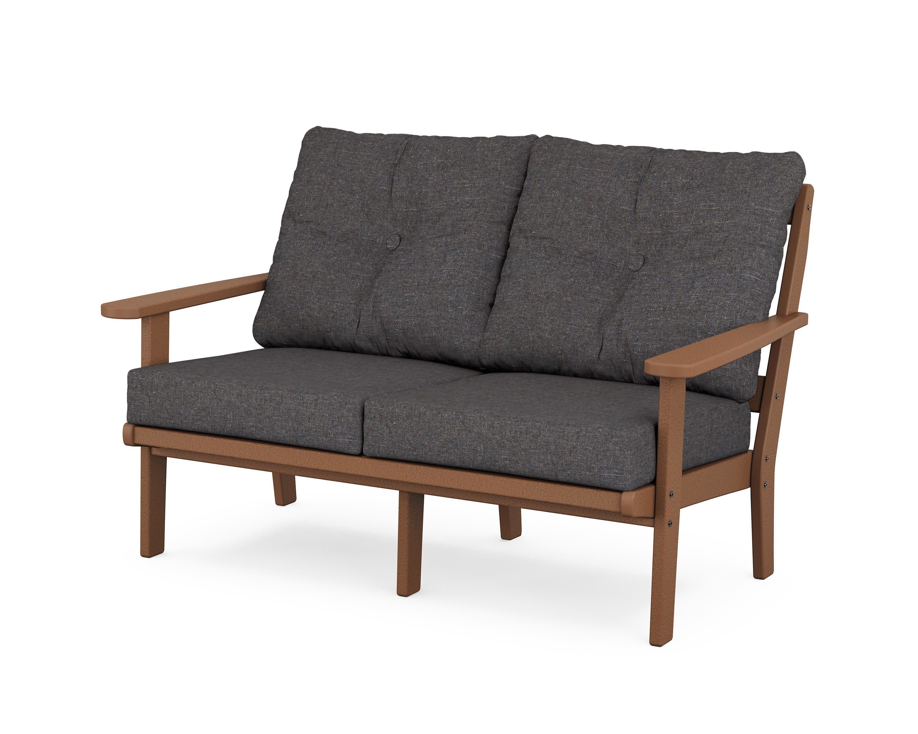 Cape Cod Deep Seating Loveseat in Tree House / Ash Charcoal