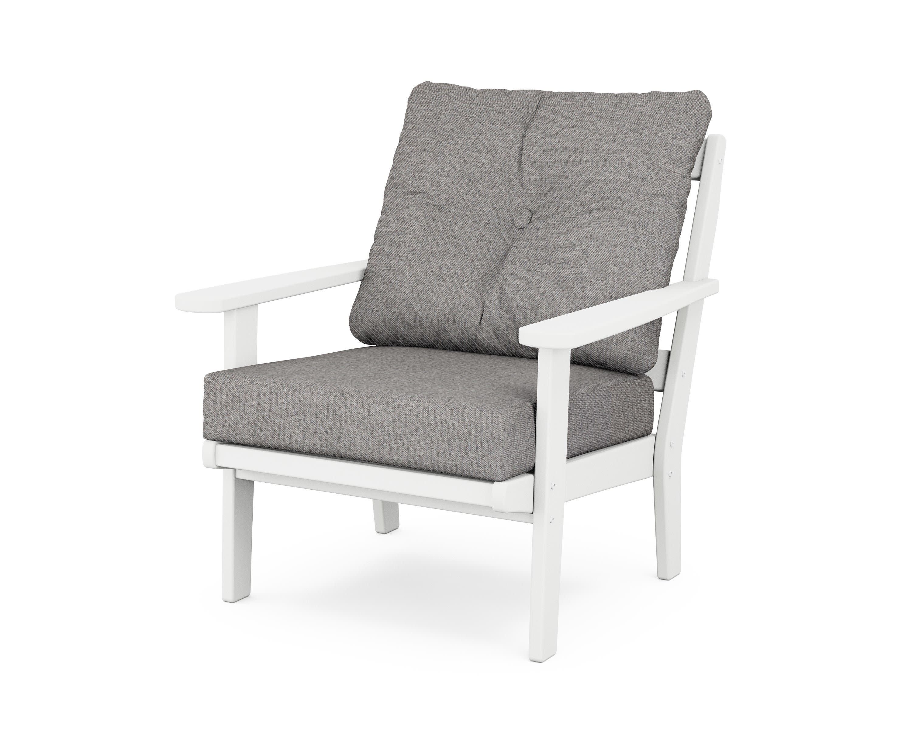 Cape Cod Deep Seating Chair in Classic White / Grey Mist