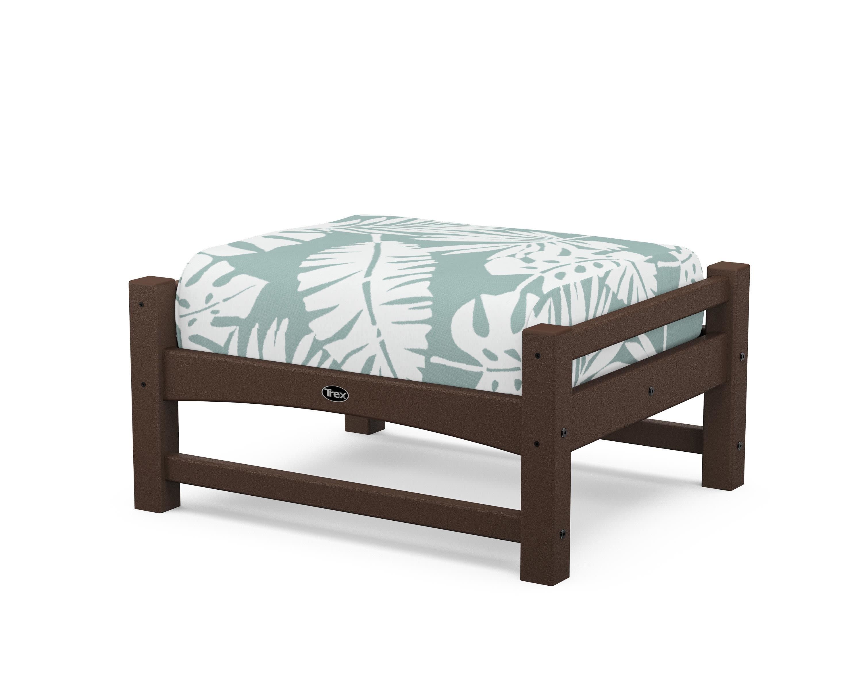 Rockport Club Ottoman in Vintage Lantern / Leaf Glacier Spa