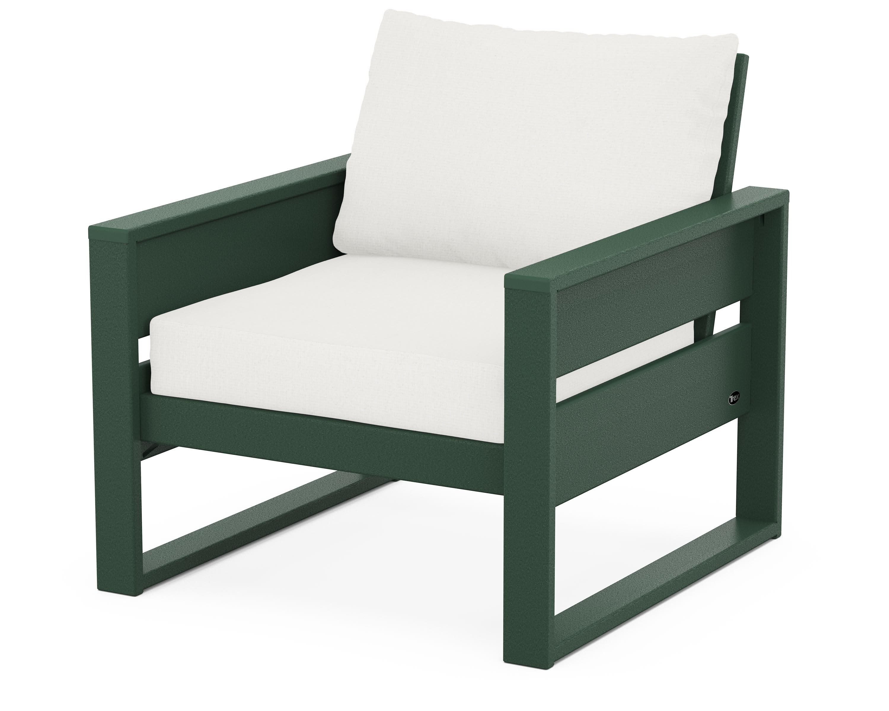 Eastport Club Chair in Rainforest Canopy / Natural Linen