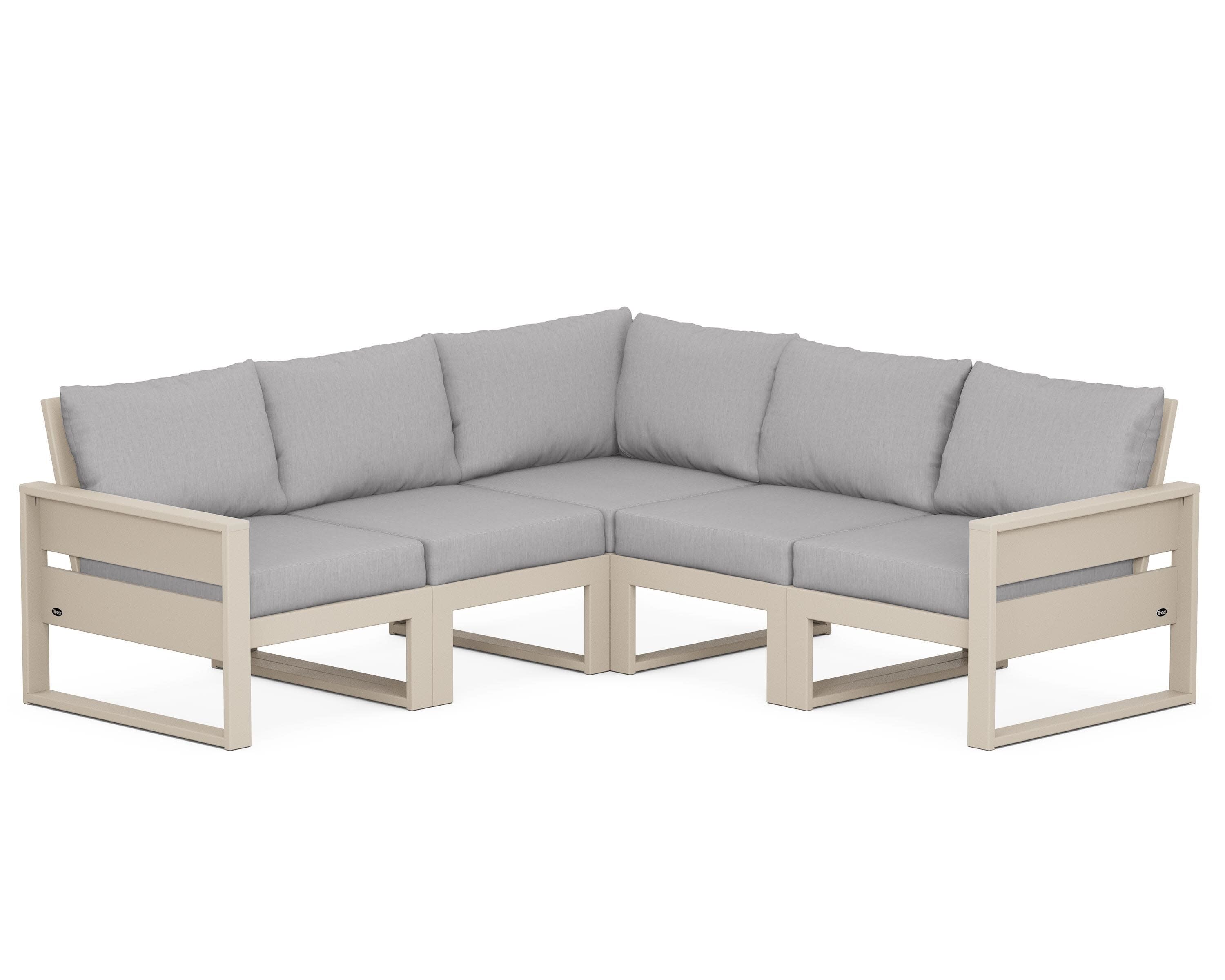 Eastport 5-Piece Sectional in Sand Castle / Granite