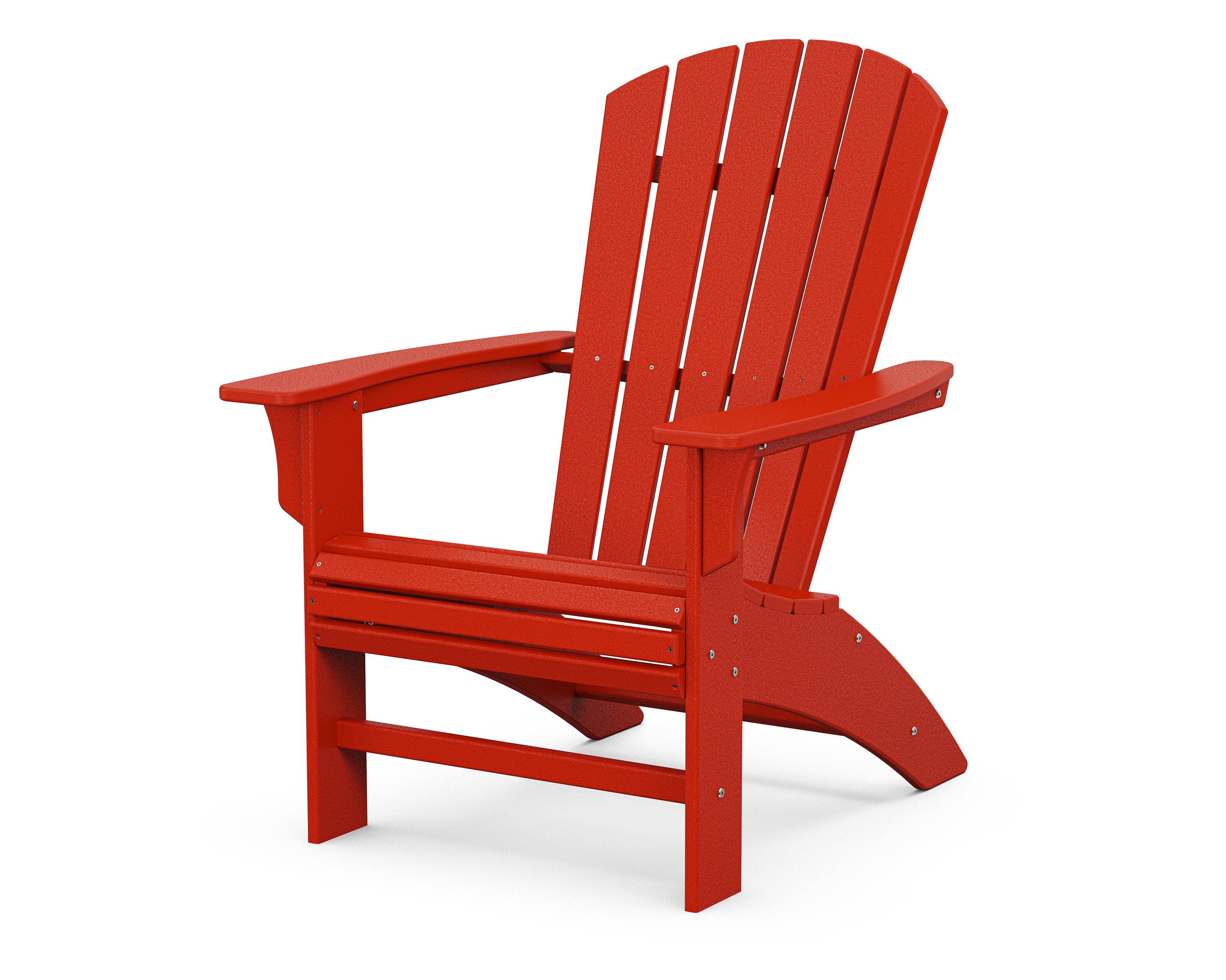 Yacht Club Curveback Adirondack Chair in Sunset Red