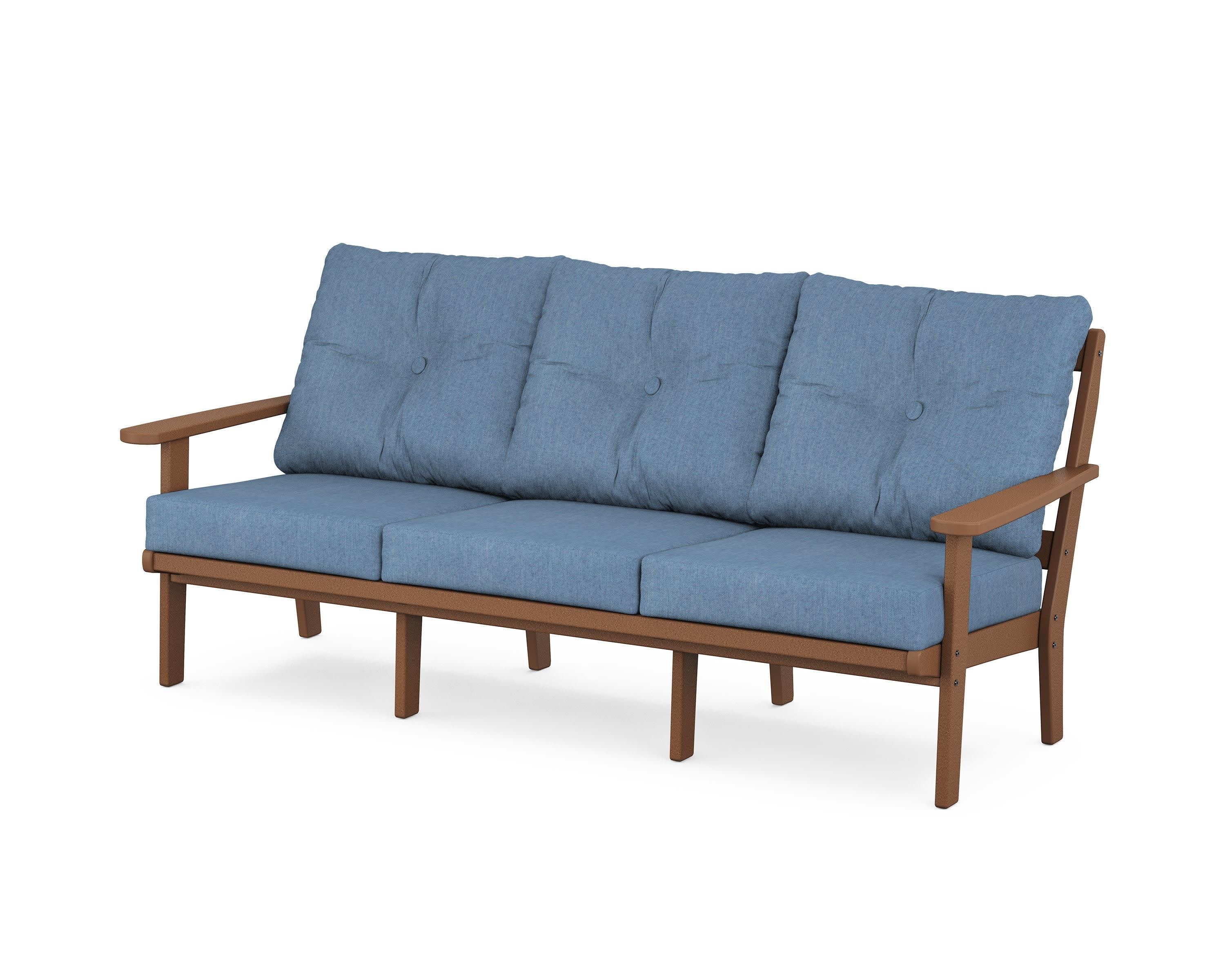 Cape Cod Deep Seating Sofa in Tree House / Sky Blue